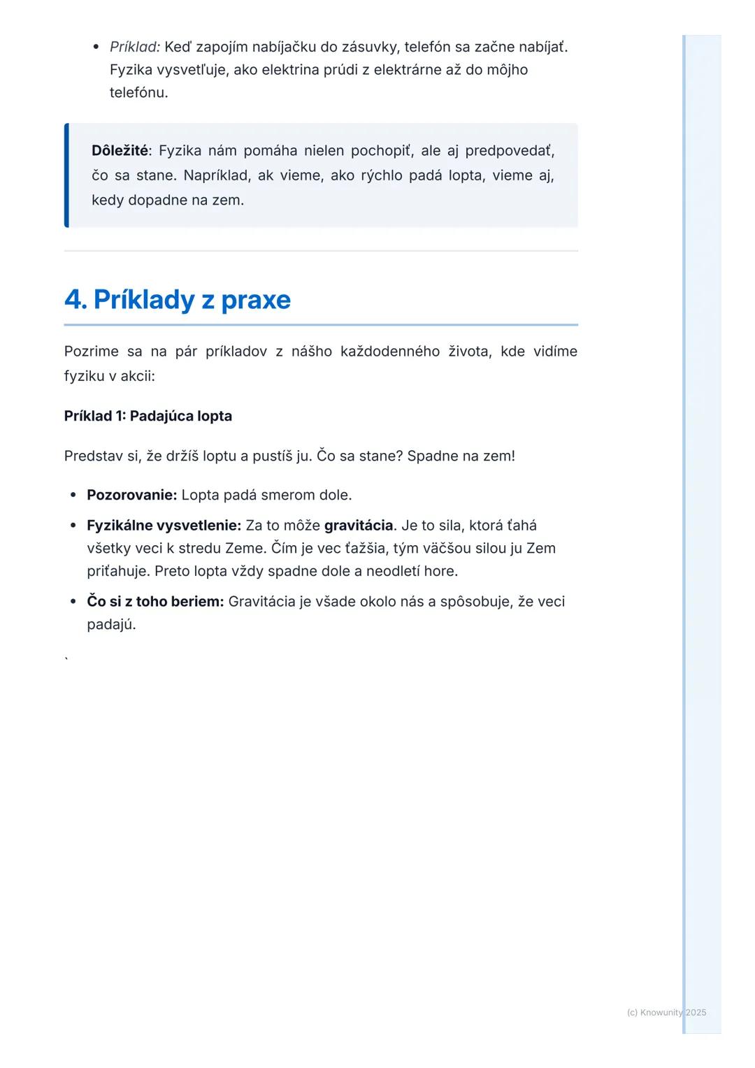 # Čo je fyzika?

1. Prehľad a úvod

Fyzika je super zaujímavá veda, ktorá nám pomáha pochopiť, ako funguje
svet okolo nás. Je to ako keď sa 