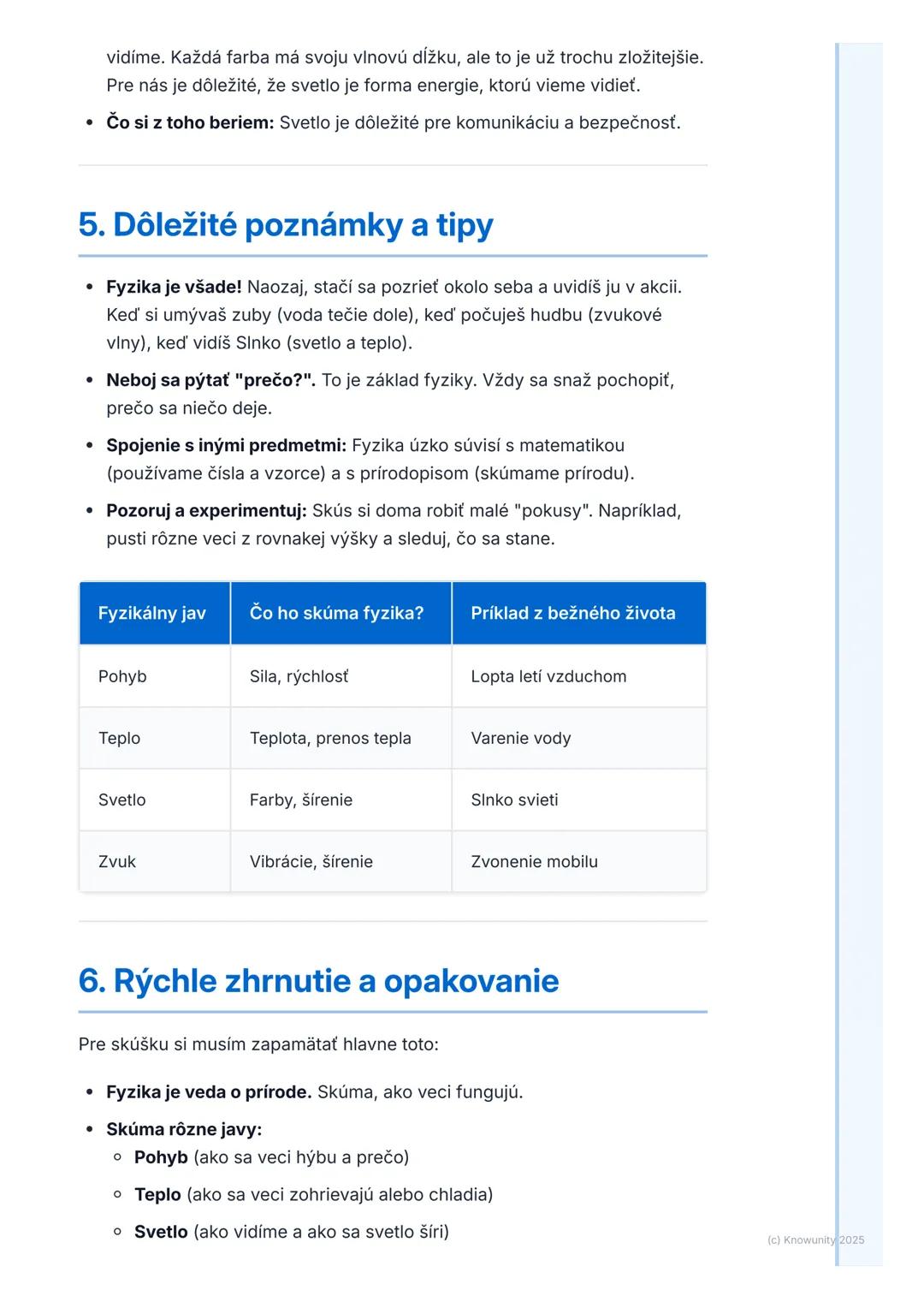 # Čo je fyzika?

1. Prehľad a úvod

Fyzika je super zaujímavá veda, ktorá nám pomáha pochopiť, ako funguje
svet okolo nás. Je to ako keď sa 