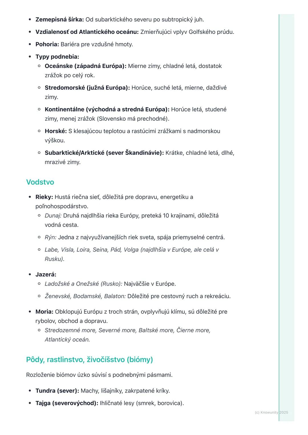 # Geografia Európy

## 1. Úvod do geografie Európy

Európa je kontinent s obrovskou rozmanitosťou od vysokých hôr po rozsiahle
nížiny, od hu