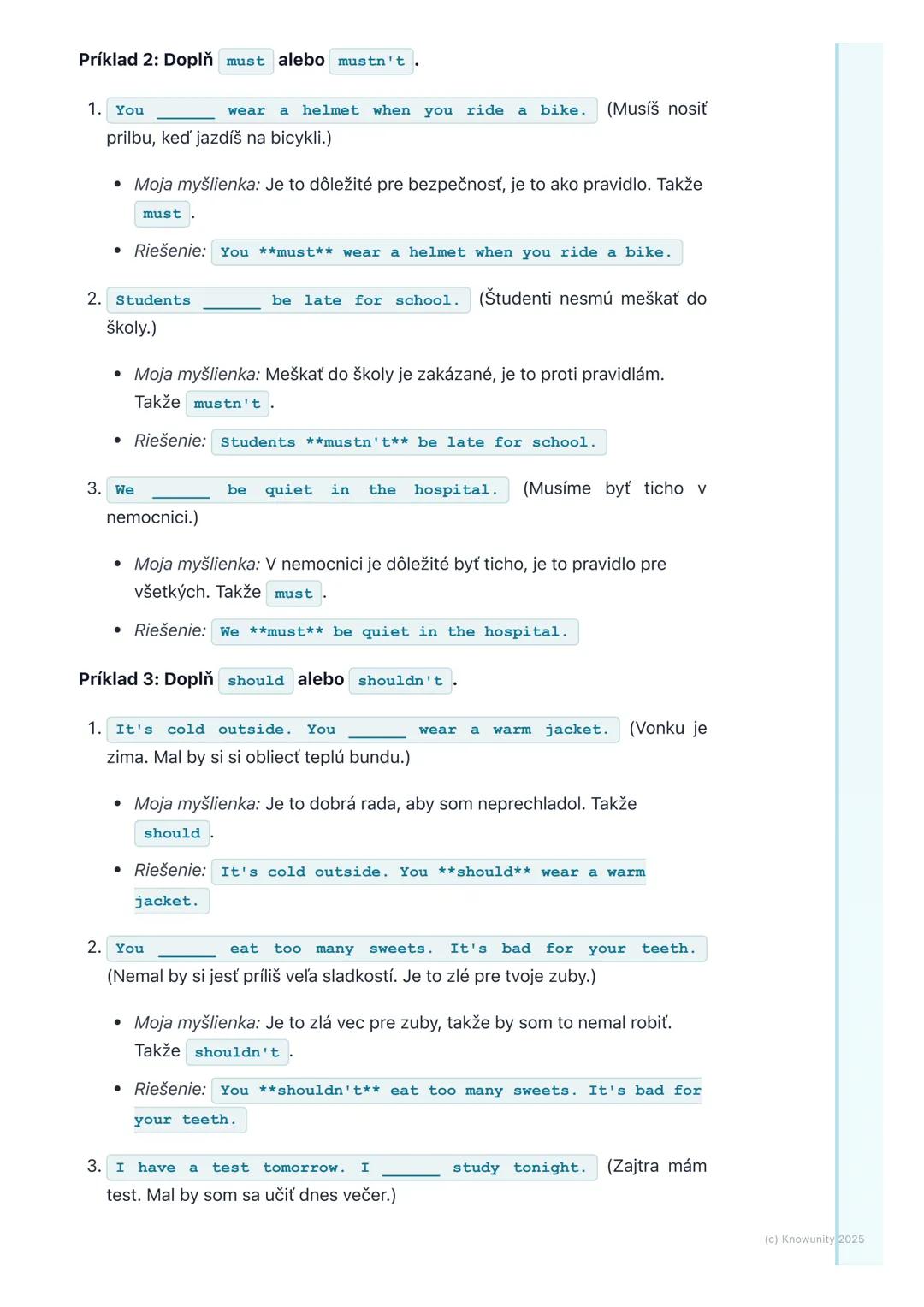 # Modálne slovesá (Can, Must, 
Should)

1. Prehľad modálnych slovies

Dnes sa budeme učiť o špeciálnych slovesách v angličtine, ktoré sa vol