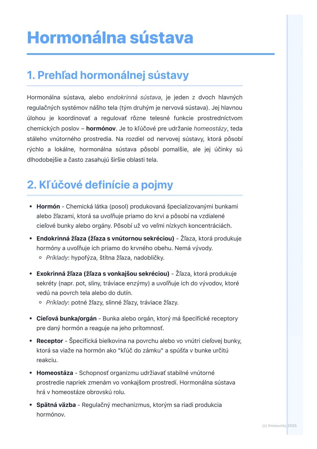 Žľazy a hormóny ľudského tela