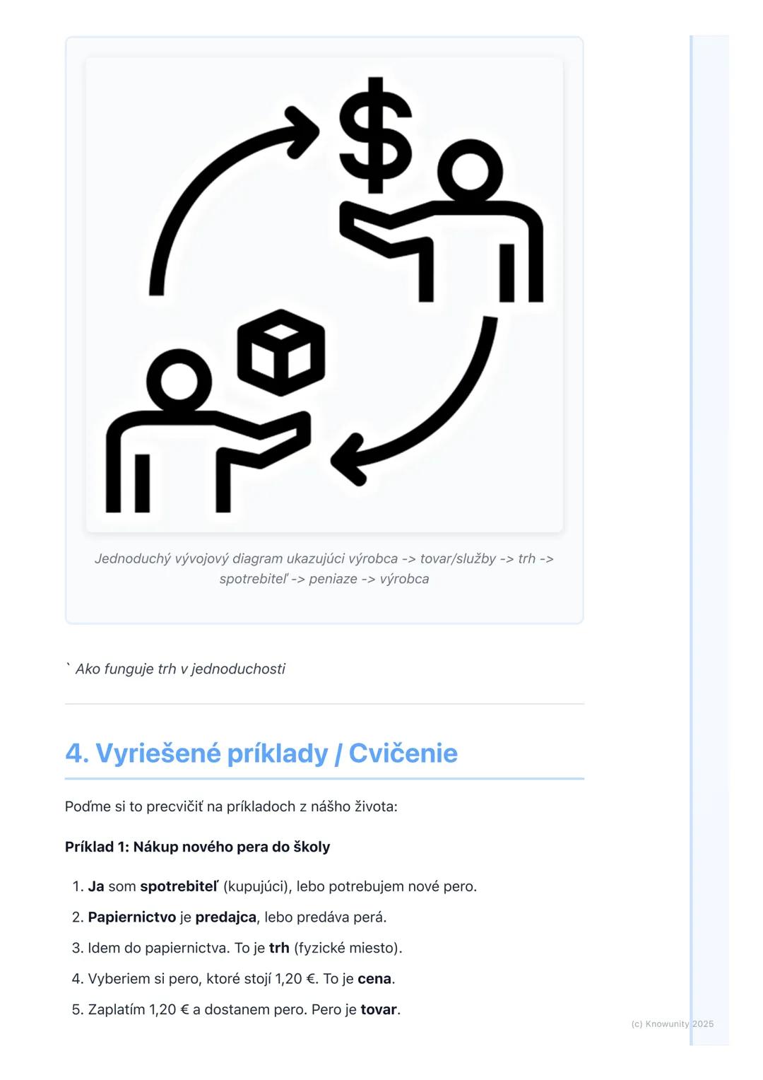 # Trh

1. Prehľad trhu

Trh je také miesto, kde sa stretávajú ľudia, ktorí chcú niečo predať, a ľudia,
ktorí chcú niečo kúpiť. Nemusí to byť
