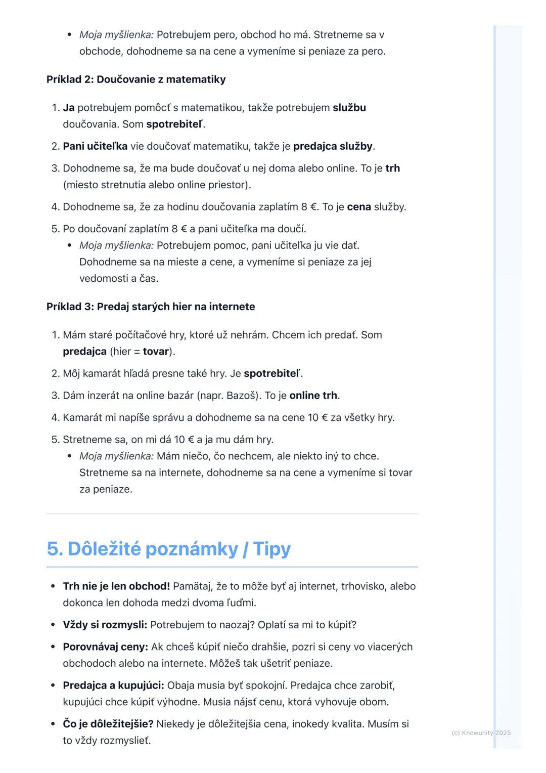 # Trh

1. Prehľad trhu

Trh je také miesto, kde sa stretávajú ľudia, ktorí chcú niečo predať, a ľudia,
ktorí chcú niečo kúpiť. Nemusí to byť