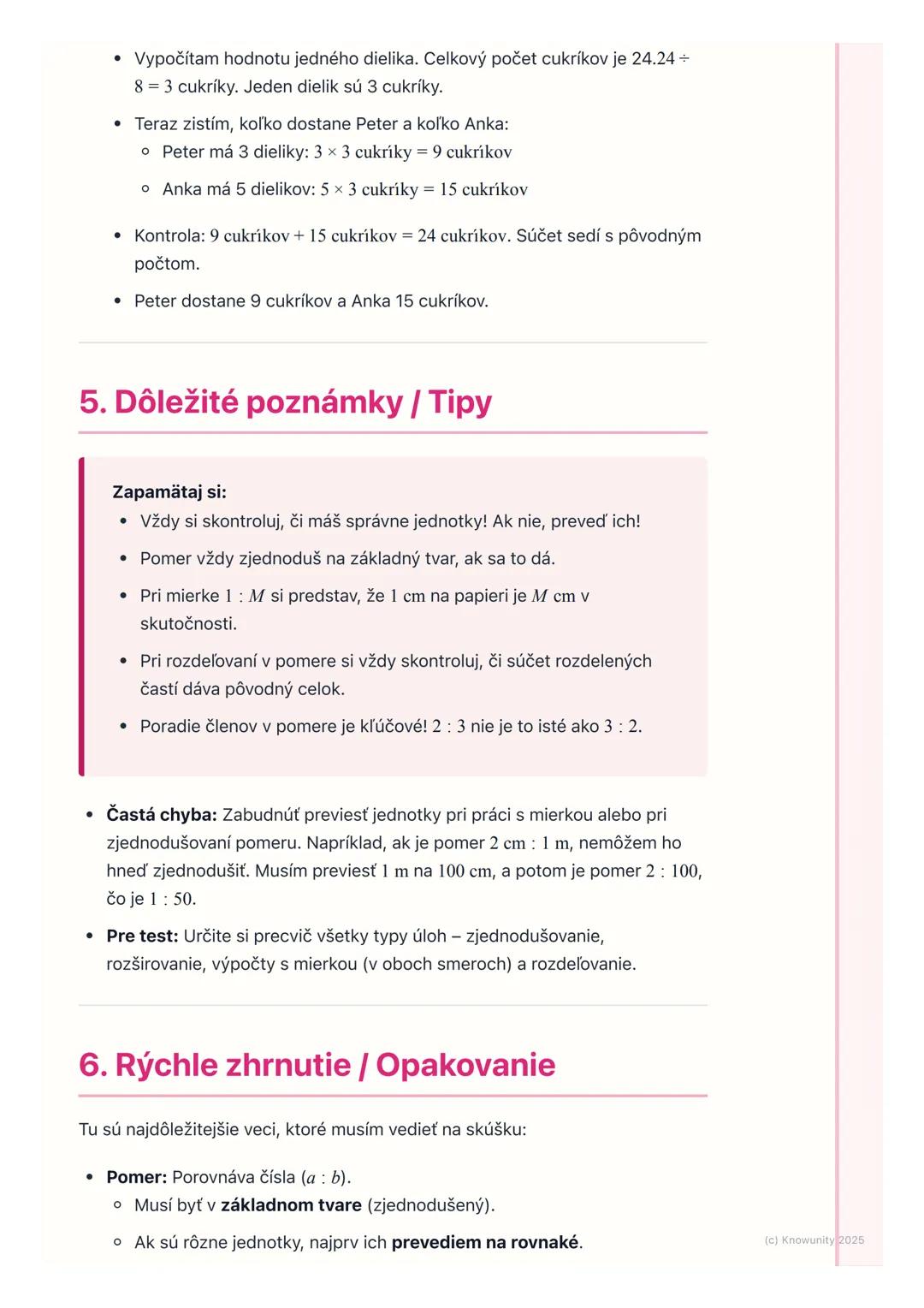 # Pomer, mierka a rozdelenie v
danom pomere

1. Úvod do pomeru, mierky a rozdelenia

Ahojte! Dnes si zopakujeme dôležité veci o pomere, mier