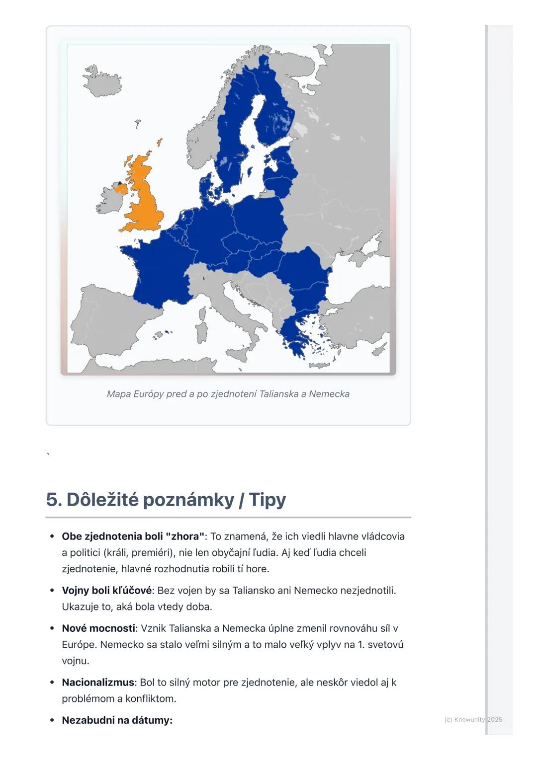 # Zjednotenie Talianska a
Nemecka

1. Prehľad - Zjednotenie Talianska a
Nemecka

Ahojte! Dnes si zopakujeme, ako sa v druhej polovici 19. st