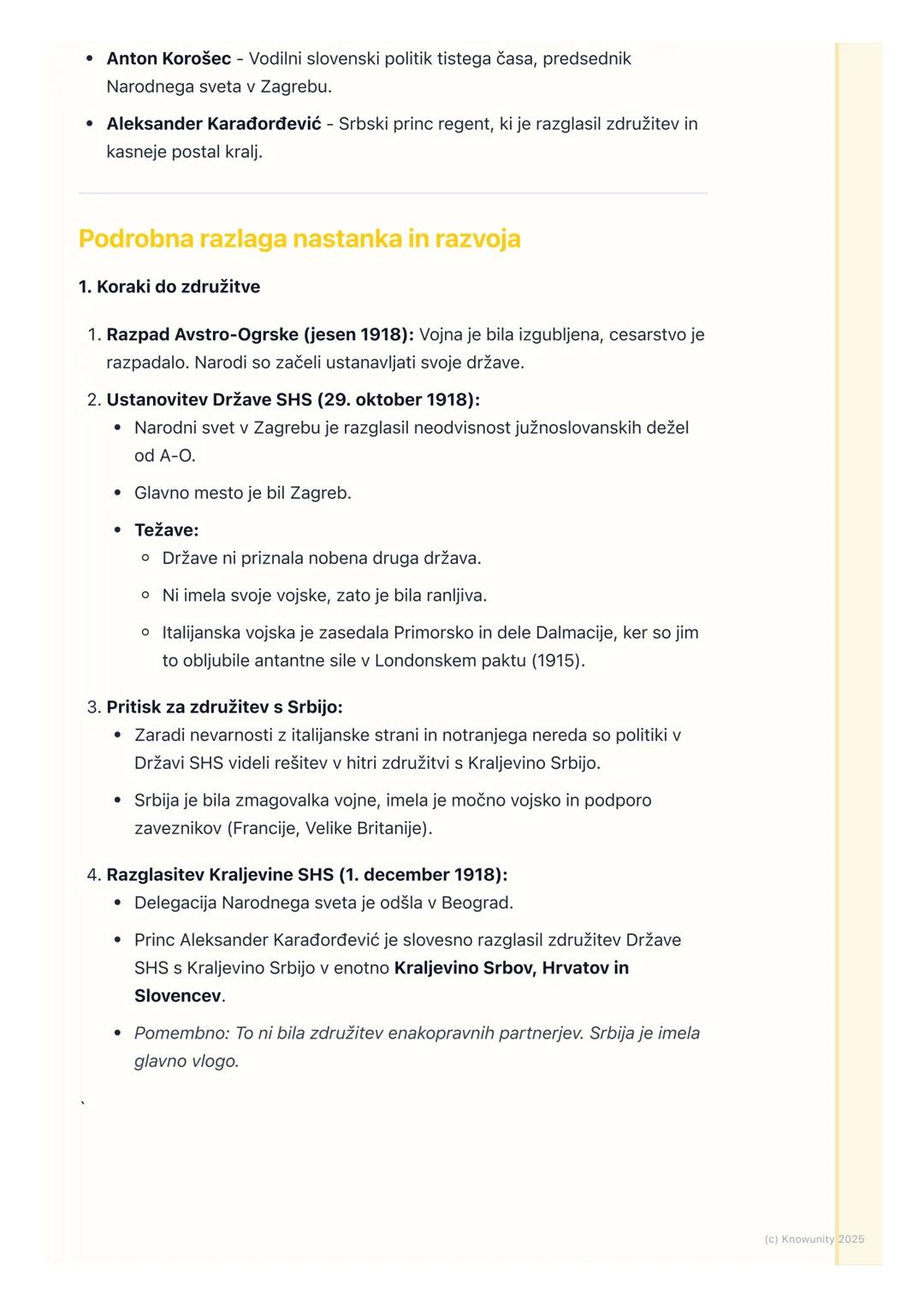 # Nastanek Kraljevine
# SHS/Jugoslavije in položaj
# Slovencev

Uvod v nastanek nove države

Po koncu 1. svetovne vojne je razpadla Avstro-O