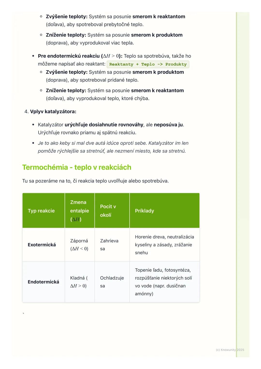 # Chemická rovnováha a
termochémia

1. Úvod do chemickej rovnováhy a
termochémie

V chémii sa často učíme o reakciách, kde reaktanty reagujú