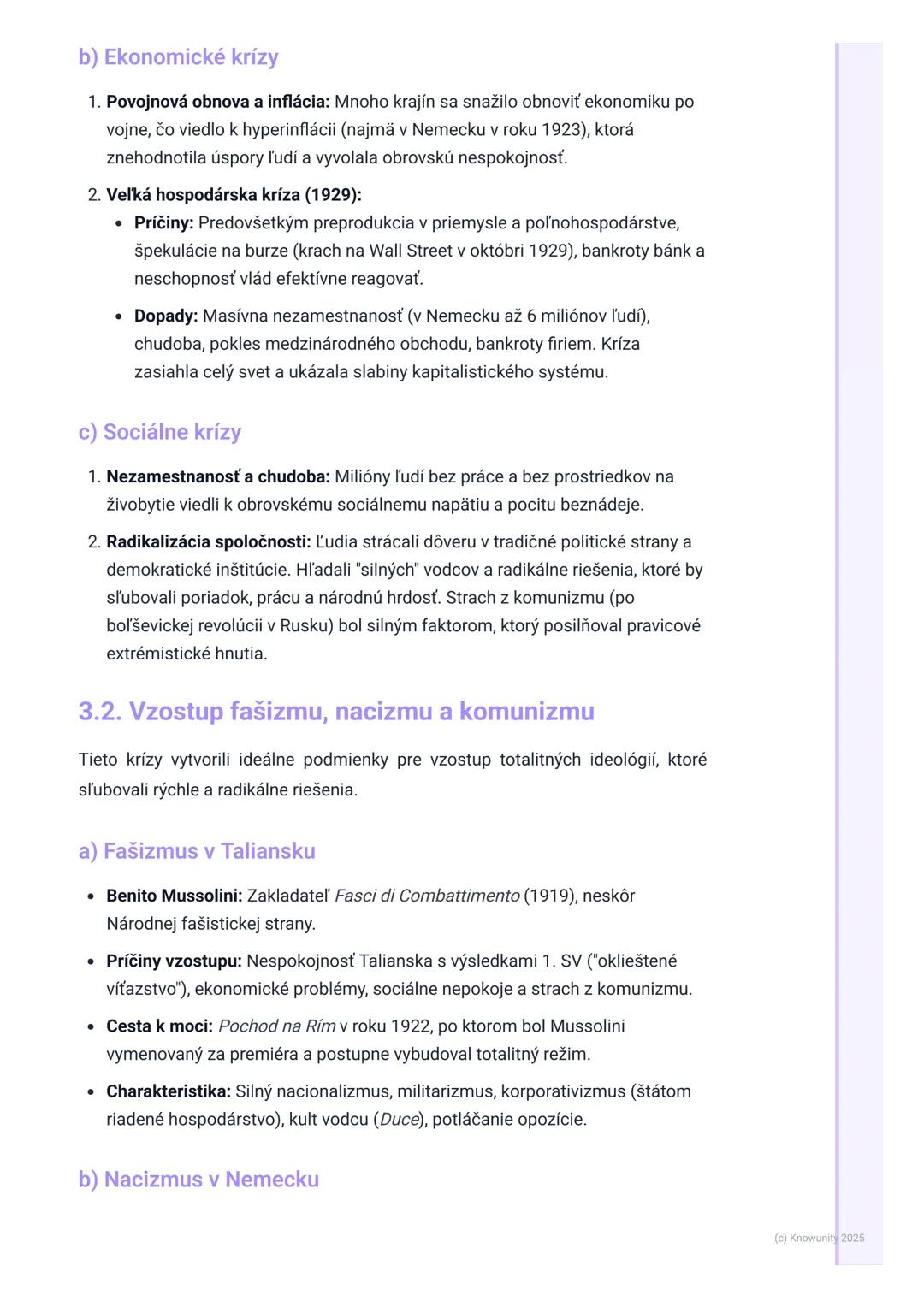 # Medzivojnové obdobie a vzostup
totalitarizmov

1.  Prehľad medzivojnového obdobia a
vzostupu totalitarizmov

Medzivojnové obdobie (1918-19