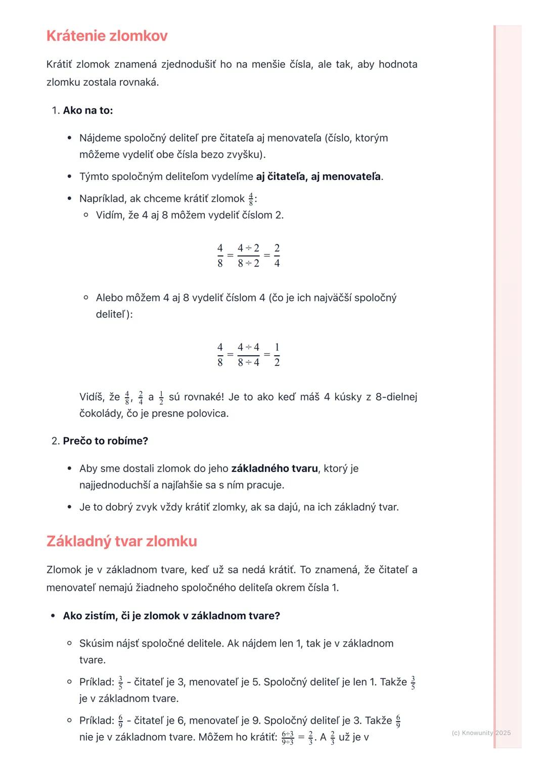 # Rozšírenie a krátenie zlomkov

## 1. Úvod k rozšíreniu a kráteniu zlomkov

Dnes sa budeme učiť, ako môžeme zlomky upravovať, aby vyzerali 