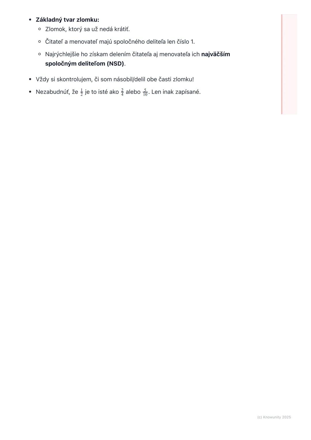 # Rozšírenie a krátenie zlomkov

## 1. Úvod k rozšíreniu a kráteniu zlomkov

Dnes sa budeme učiť, ako môžeme zlomky upravovať, aby vyzerali 