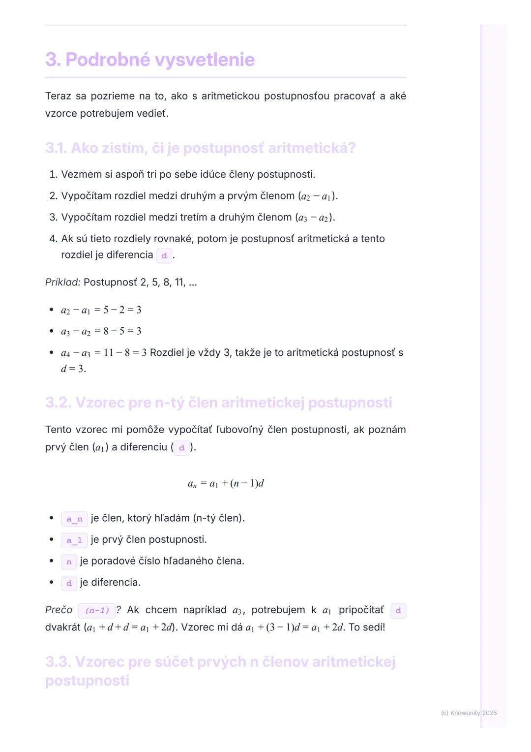 # Aritmetická postupnosť

1. Prehľad aritmetickej postupnosti

Ahoj! Dnes sa pozrieme na aritmetickú postupnosť, čo je dôležitá časť
postupn