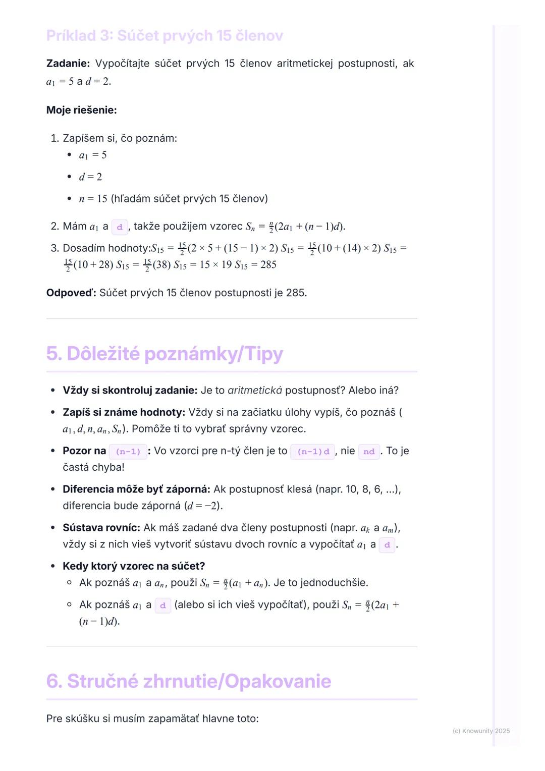 # Aritmetická postupnosť

1. Prehľad aritmetickej postupnosti

Ahoj! Dnes sa pozrieme na aritmetickú postupnosť, čo je dôležitá časť
postupn