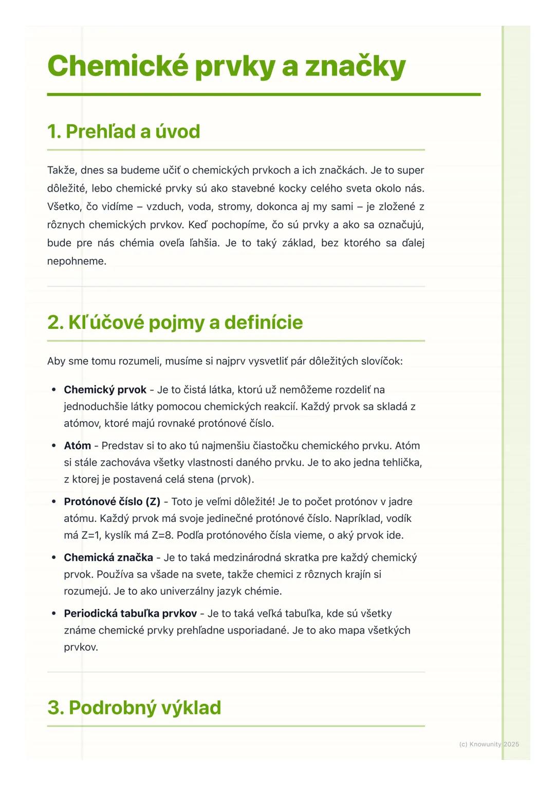 # Chemické prvky a značky

1. Prehľad a úvod

Takže, dnes sa budeme učiť o chemických prvkoch a ich značkách. Je to super
dôležité, lebo che
