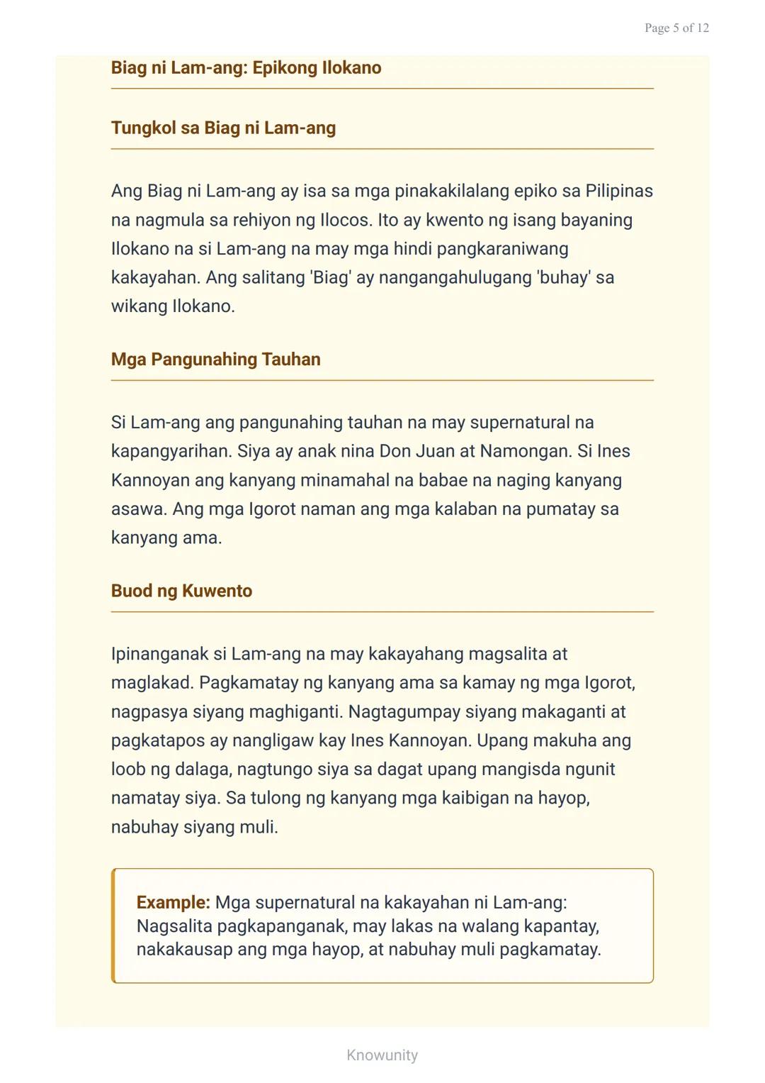 # Epiko: Mga Katangian at Halimbawa sa Panitikang Pilipino

Pag-aaral sa mga katangian ng epiko at mga halimbawang akda

## Mga Layuning Pan