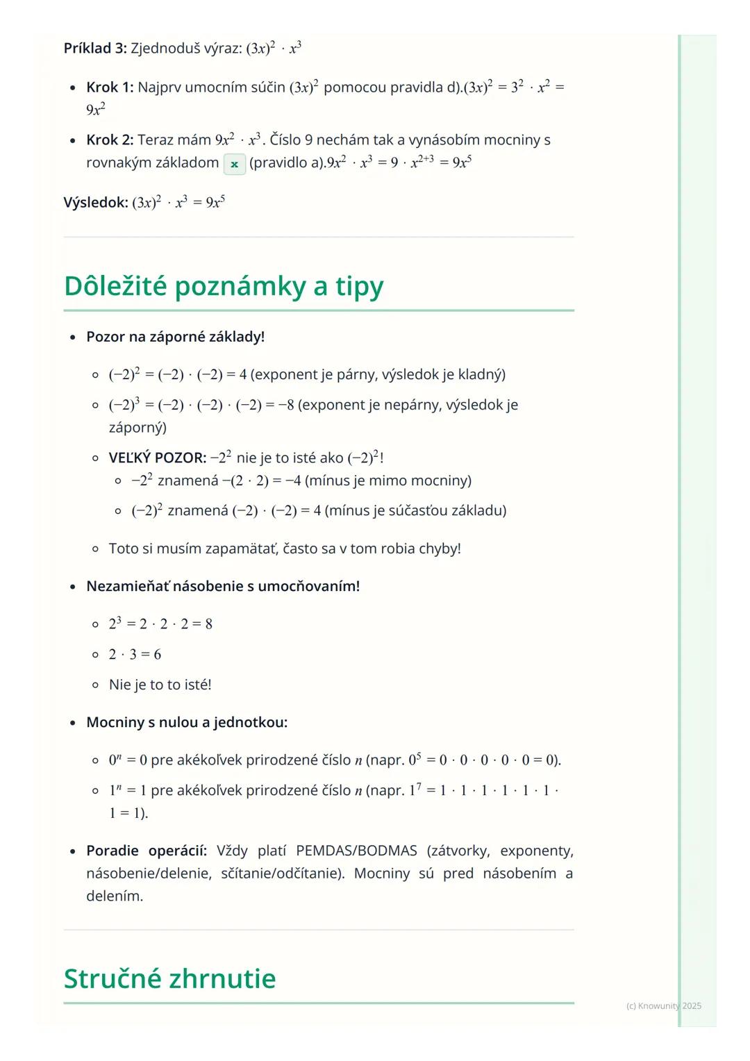 # Mocniny s prirodzeným
exponentom

Úvod do mocnín

Ahoj! Dnes si robím poznámky k mocninám s prirodzeným exponentom. Je to
dôležitá téma, l
