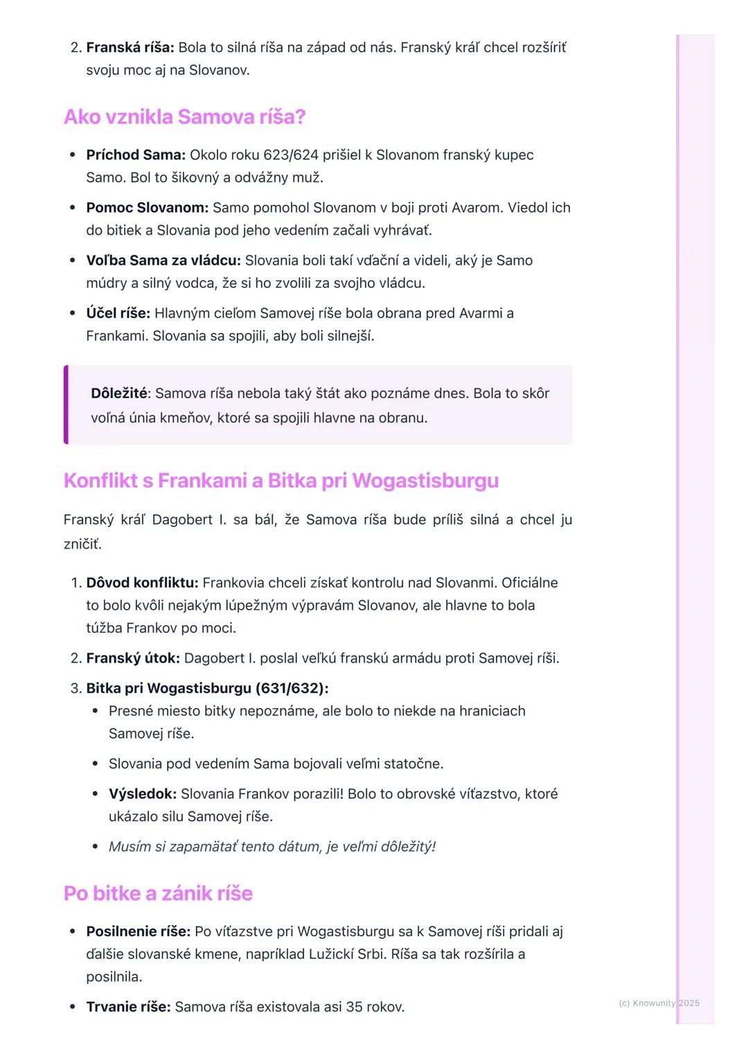 # Samo a Samova ríša

Prehľad

Takže, dnes si píšem poznámky o Samovi a jeho ríši. Je to dôležité, lebo Samo
bol prvý známy vládca Slovanov 