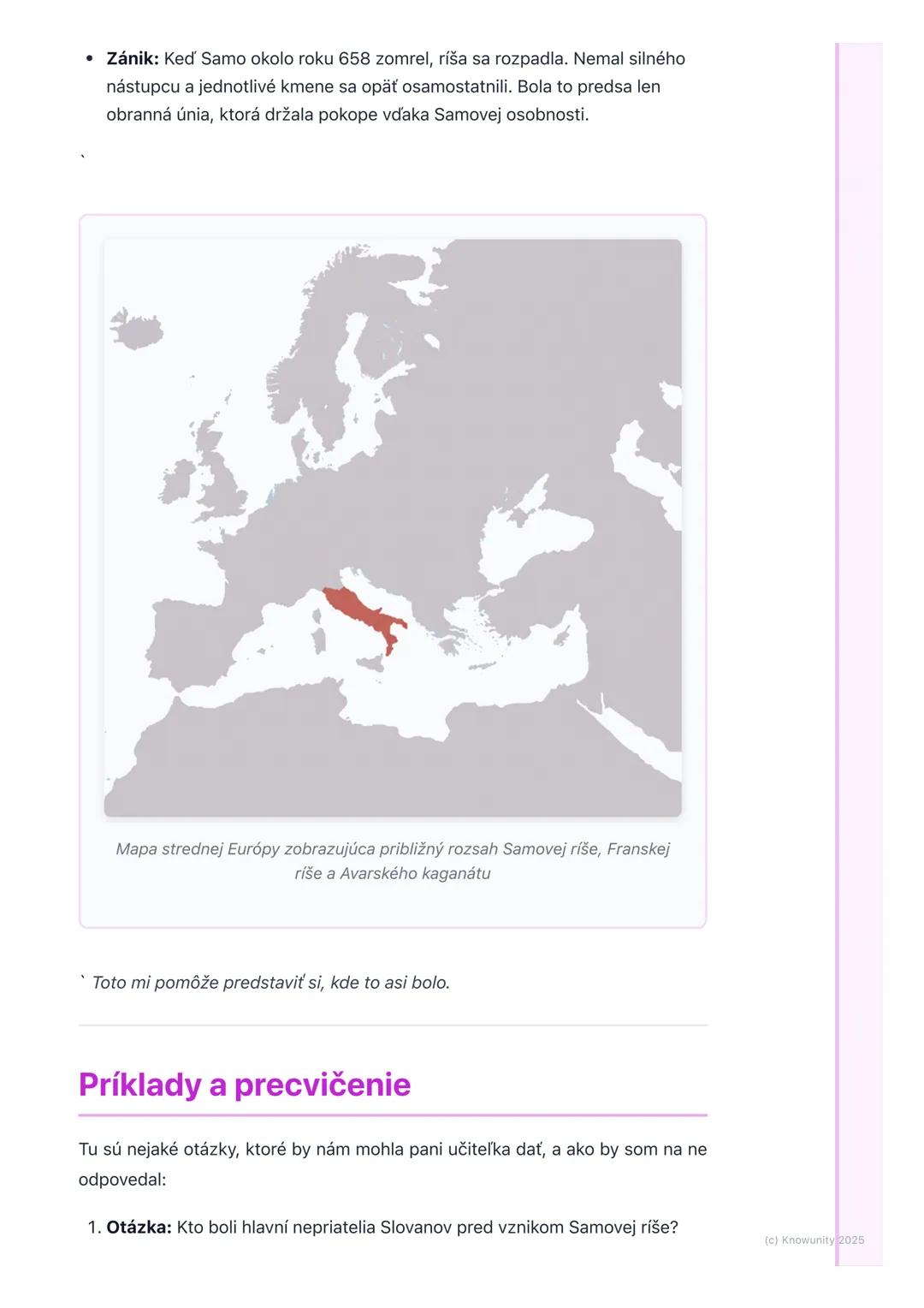 # Samo a Samova ríša

Prehľad

Takže, dnes si píšem poznámky o Samovi a jeho ríši. Je to dôležité, lebo Samo
bol prvý známy vládca Slovanov 