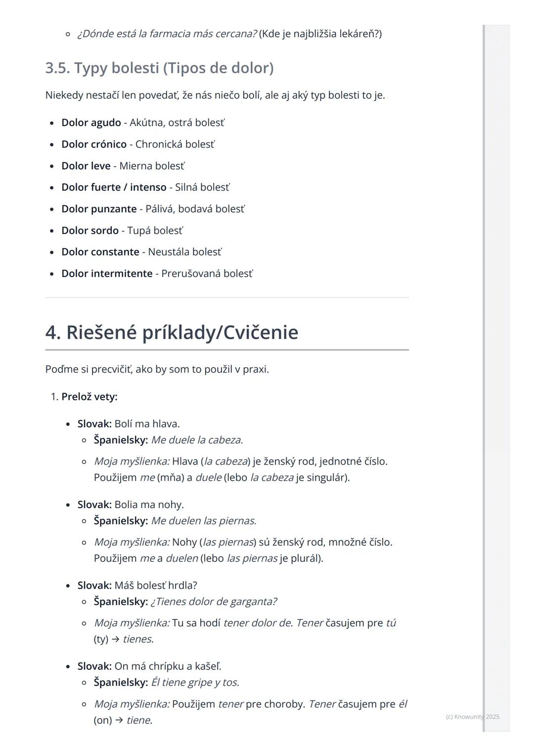 # Časti tela a opis bolesti

1. Prehľad témy: Časti tela a opis bolesti

Táto téma je super dôležitá, lebo sa naučíme, ako pomenovať rôzne č