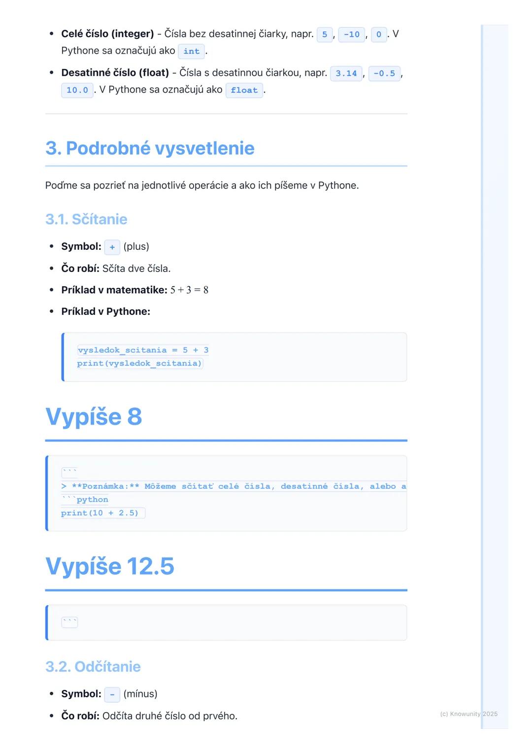 # Základné aritmetické operácie

1. Prehľad základných aritmetických
operácií

Ahojte! Dnes si zopakujeme niečo, čo už dobre poznáme z matem