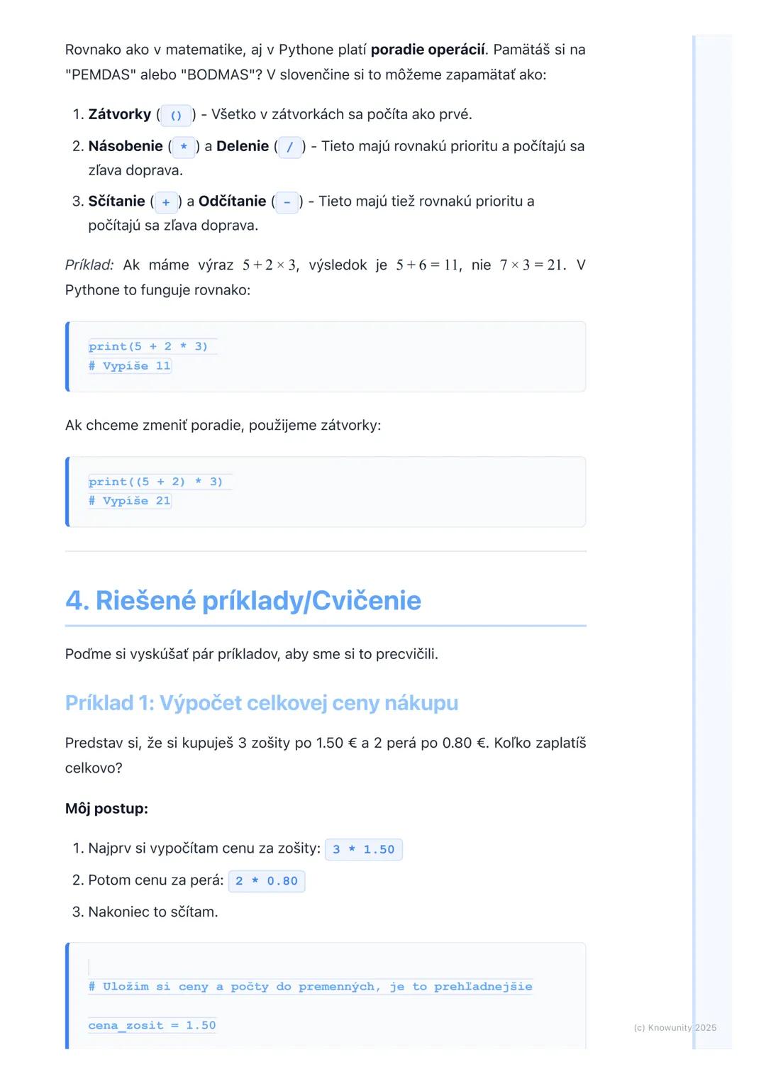 # Základné aritmetické operácie

1. Prehľad základných aritmetických
operácií

Ahojte! Dnes si zopakujeme niečo, čo už dobre poznáme z matem