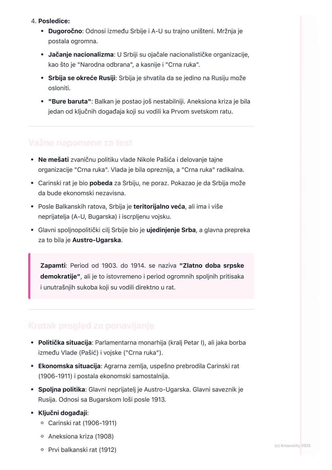 # Srbija pred Prvi svetski rat

Stanje u Srbiji početkom 20. veka

Srbija je u period pred Prvi svetski rat ušla značajno ojačana, ali i isc