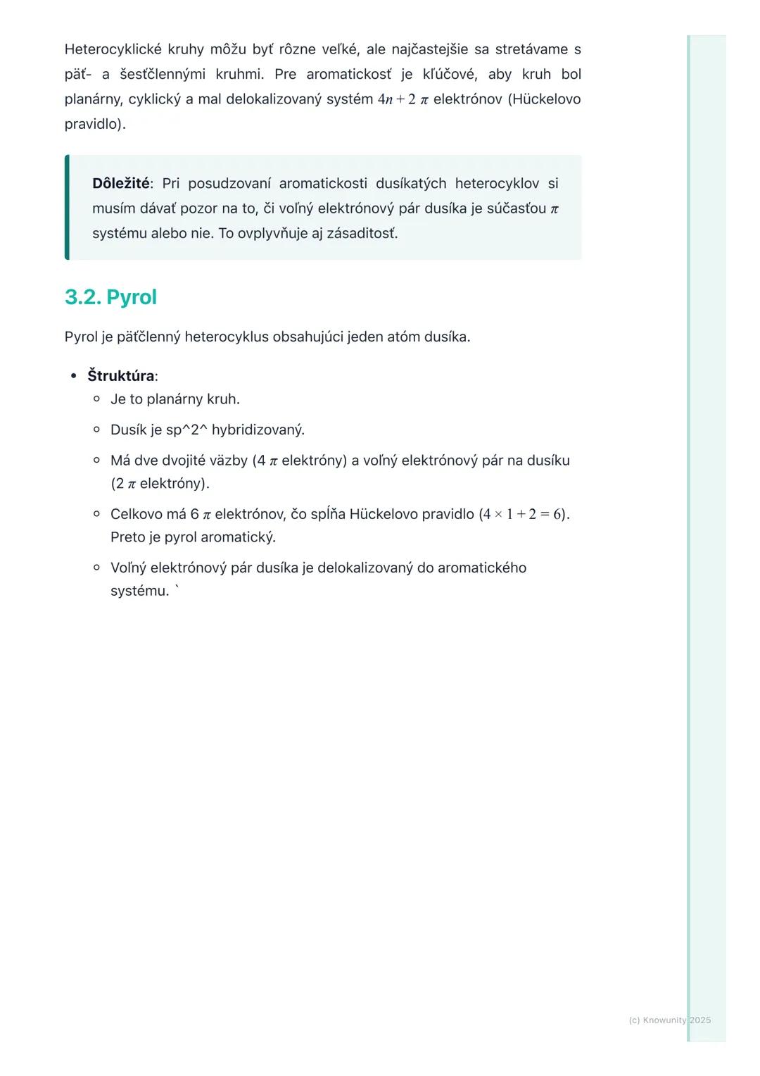 # Heterocyklické zlúčeniny

## 1. Úvod do heterocyklických zlúčenín

Heterocyklické zlúčeniny sú organické zlúčeniny, ktoré obsahujú atómy i