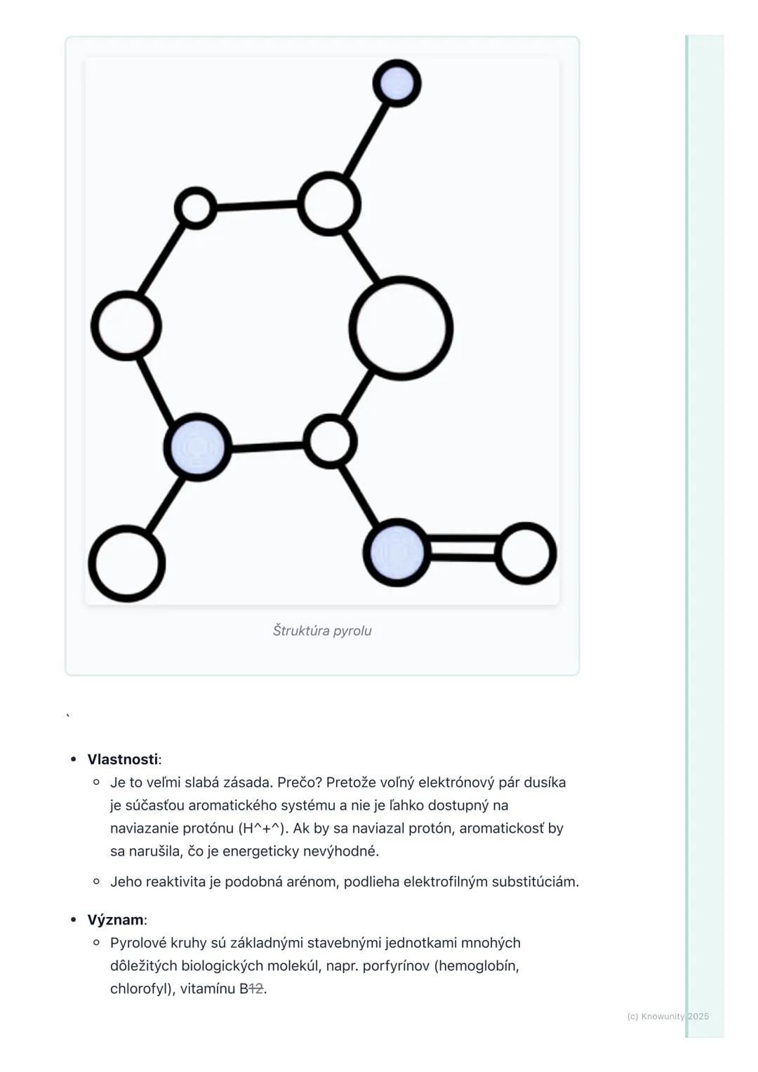 # Heterocyklické zlúčeniny

## 1. Úvod do heterocyklických zlúčenín

Heterocyklické zlúčeniny sú organické zlúčeniny, ktoré obsahujú atómy i