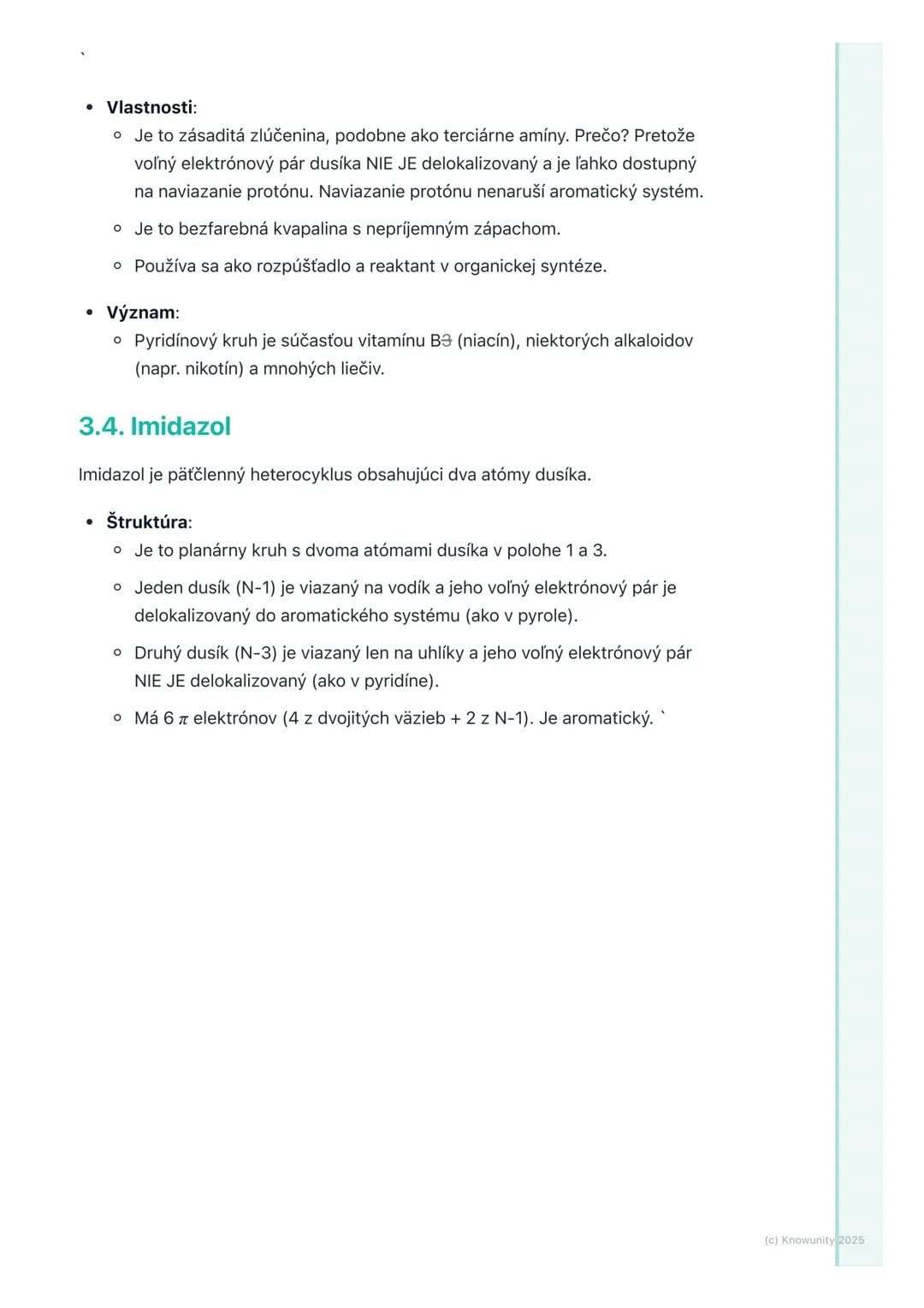 # Heterocyklické zlúčeniny

## 1. Úvod do heterocyklických zlúčenín

Heterocyklické zlúčeniny sú organické zlúčeniny, ktoré obsahujú atómy i