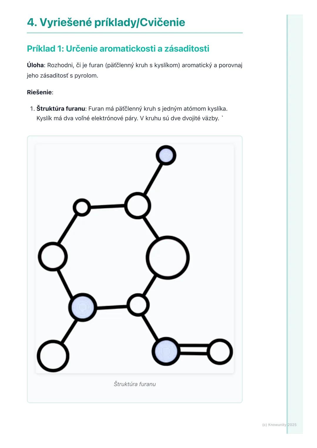 # Heterocyklické zlúčeniny

## 1. Úvod do heterocyklických zlúčenín

Heterocyklické zlúčeniny sú organické zlúčeniny, ktoré obsahujú atómy i