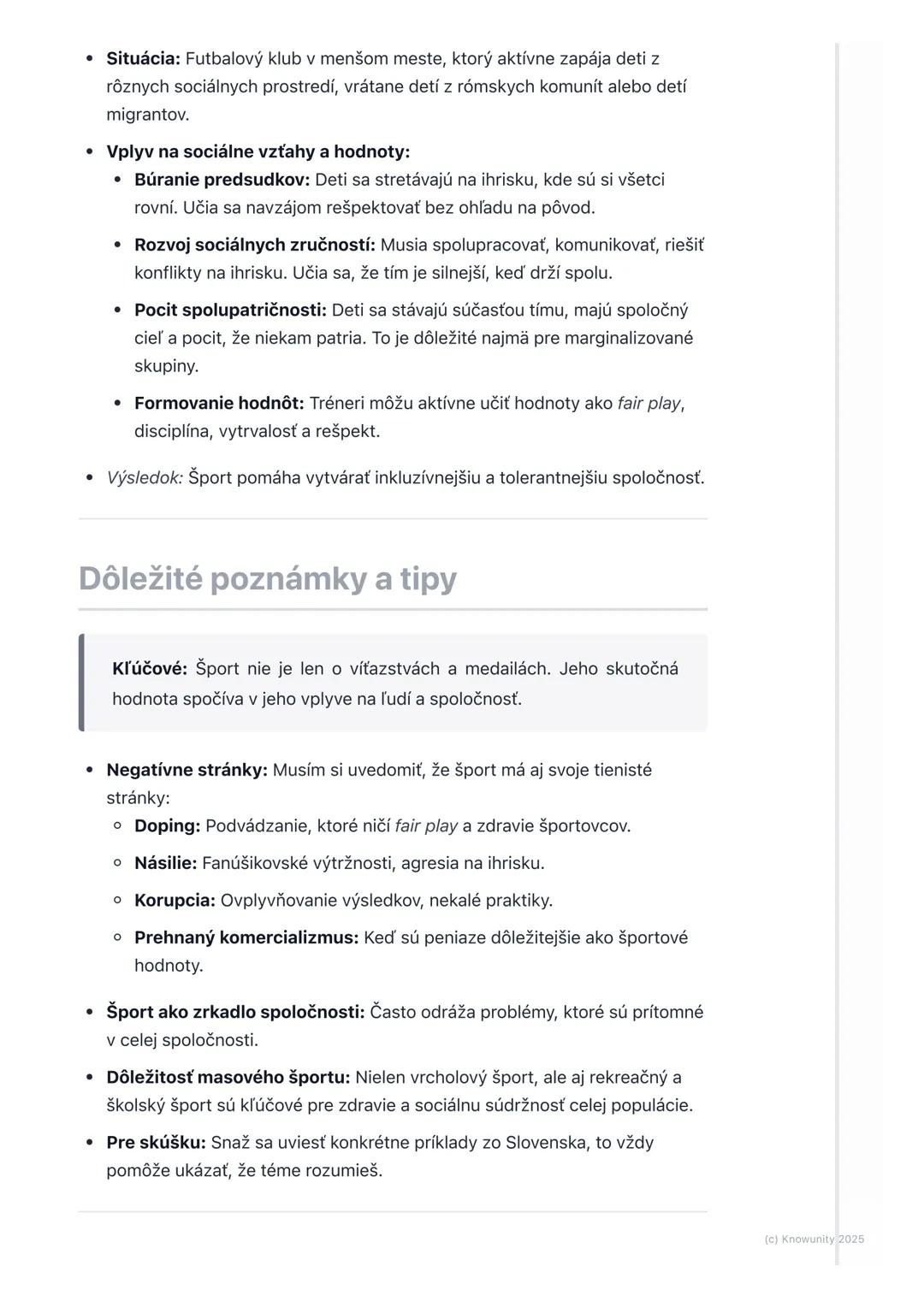 # Šport a spoločnosť

Prehľad a úvod

Šport je oveľa viac než len fyzická aktivita alebo súťaž. Je to obrovská súčasť
našej spoločnosti a má
