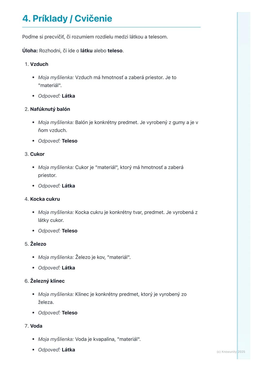 # Čo je látka?

1. Úvod do látok

Ahojte! Dnes si píšem poznámky k chémii, aby som si lepšie zapamätal/a, čo je
to vlastne látka. Je to dôle