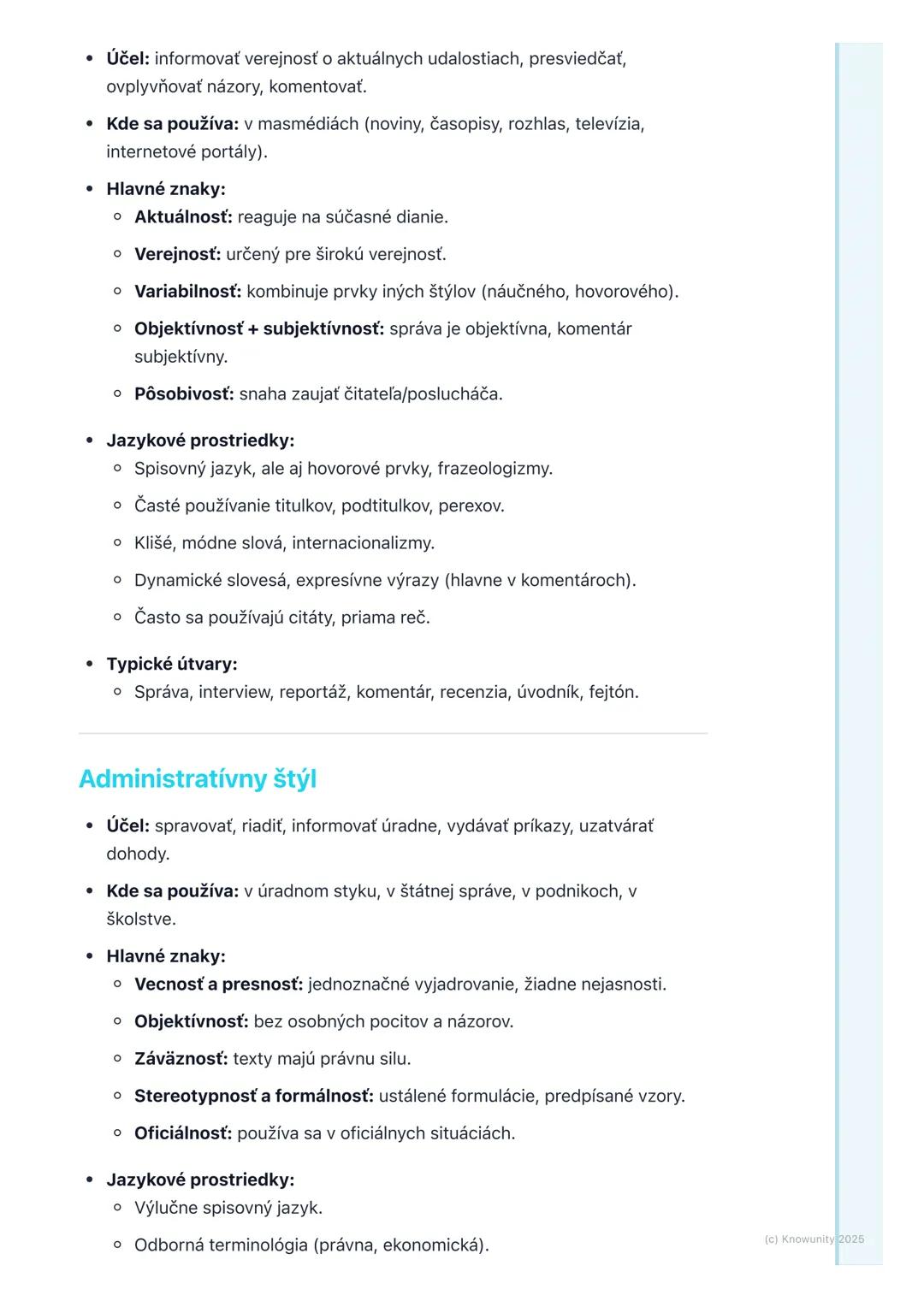 # Funkčné štýly slovenského
jazyka

1. Prehľad funkčných štýlov

Funkčné štýly slovenského jazyka sú vlastne rôzne spôsoby, akými používame
