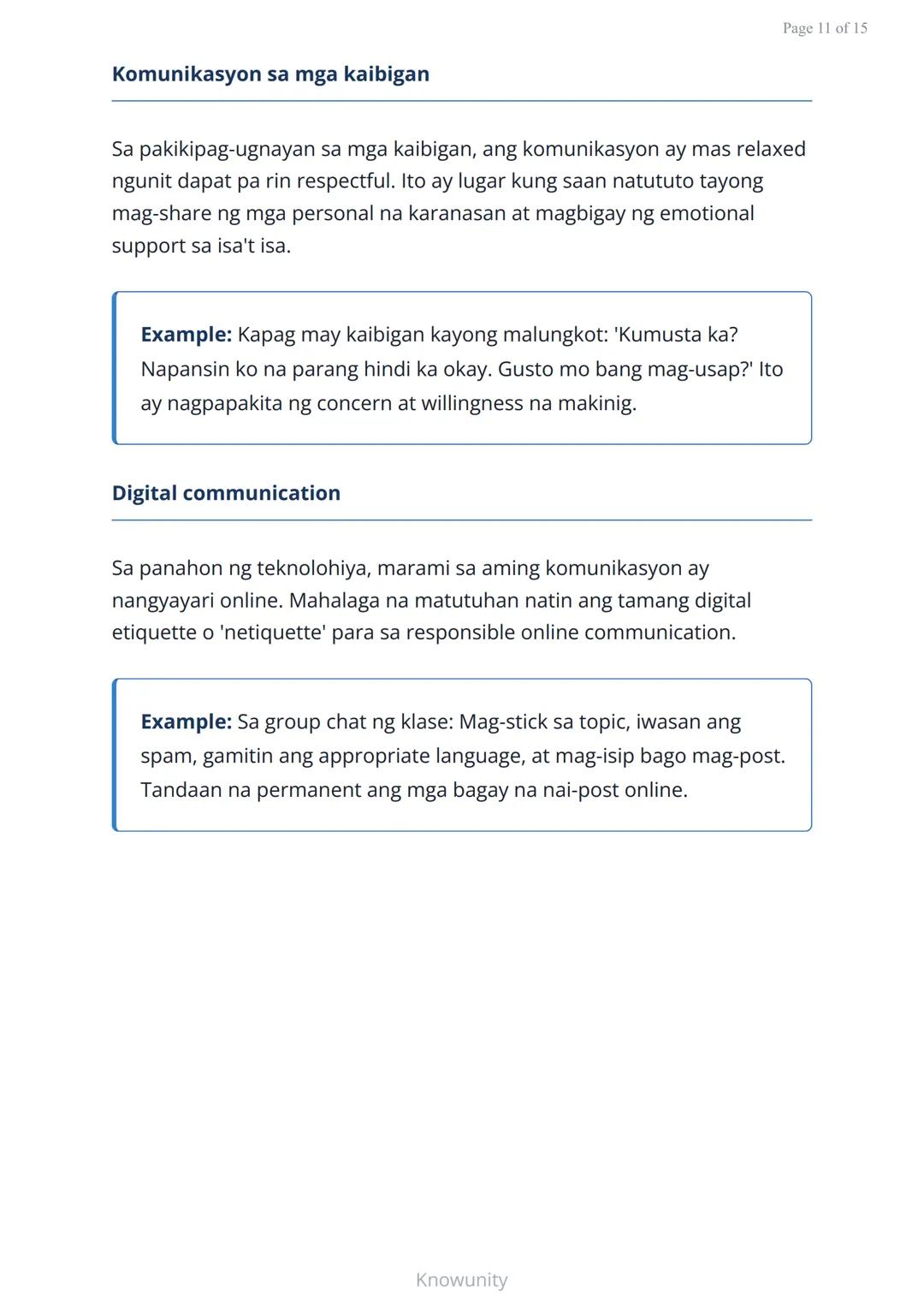 Pag-unlad ng Sarili at Pakikipagkapwa: Mabisang Komunikasyon
Pagkatuto ng mga estratehiya sa mabisang
komunikasyon at pakikipagkapwa
Mga Lay