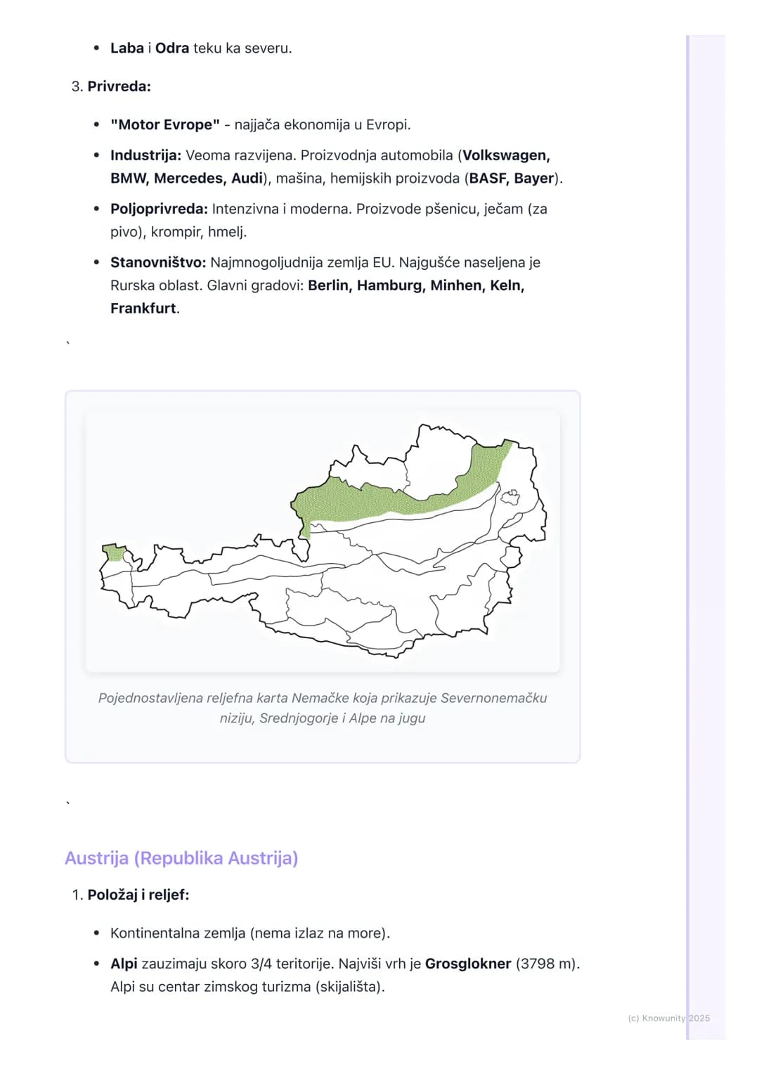 # Geografija Nemačke, Austrije i
Švajcarske

Geografija Nemačke, Austrije i Švajcarske

Ove tri zemlje čine jezgro Srednje Evrope. Sve su ve