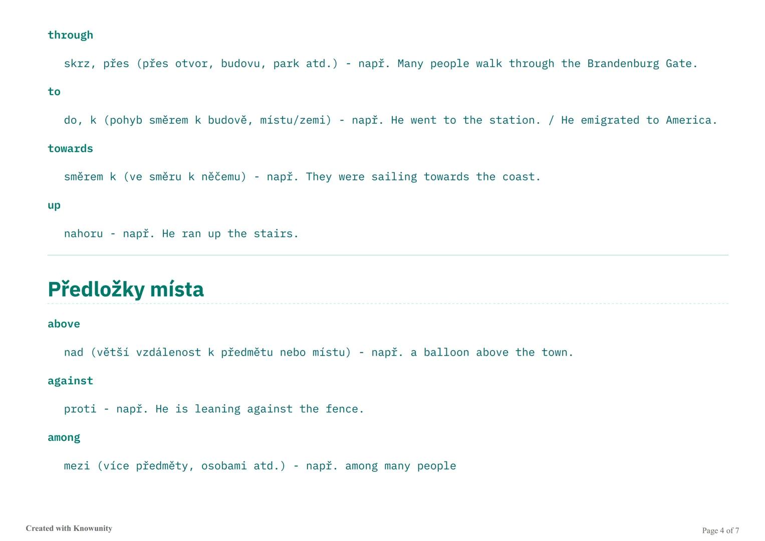 # Předložky v angličtině

Podrobné vysvětlení anglických předložek, jejich použití a umístění ve větách.

## Co jsou předložky?

Předložky (