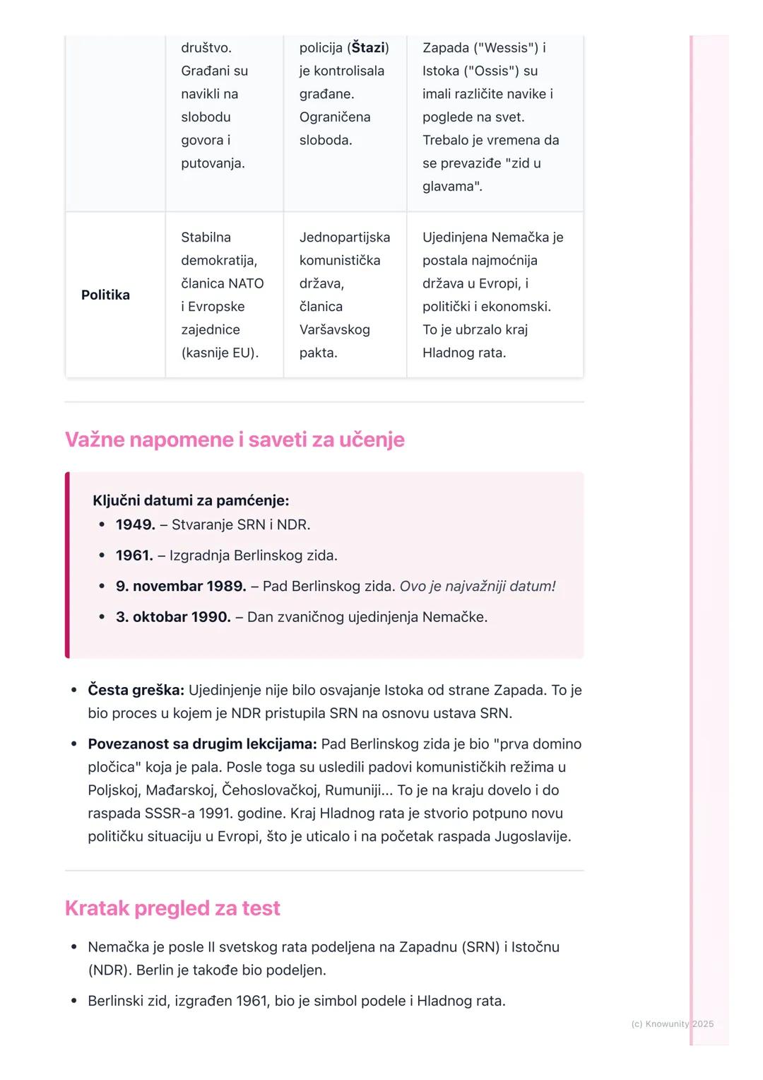 # Ujedinjenje Nemačke

Uvod u ujedinjenje Nemačke

Posle Drugog svetskog rata, Nemačka je bila poražena i podeljena. Sile
pobednice (SAD, SS