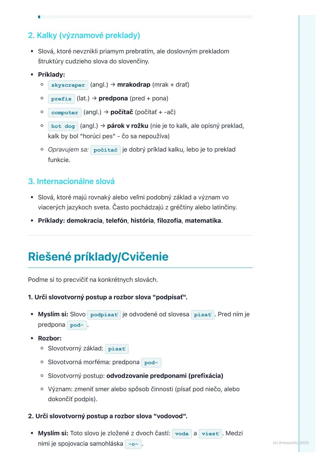 # Slovotvorba a obohacovanie
slovnej zásoby

## Prehľad/Úvod

Dnes si preberáme slovotvorbu a obohacovanie slovnej zásoby, čo je dôležitá
ča