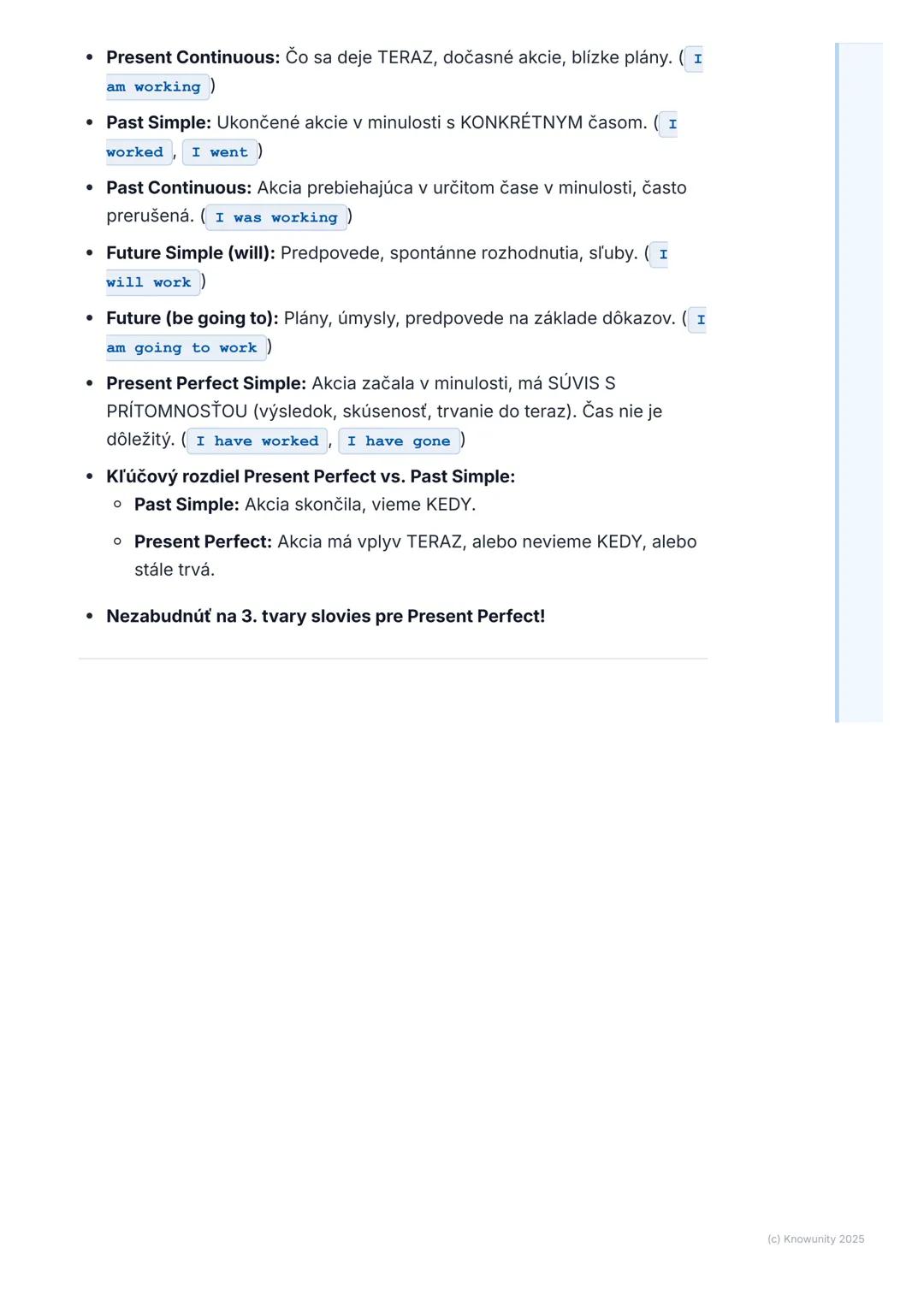 # Časy (Tenses)

1. Prehľad a úvod

Ahojte! Takže, ideme si zopakovať a upevniť anglické časy. Je to super
dôležité, lebo bez správnych časo
