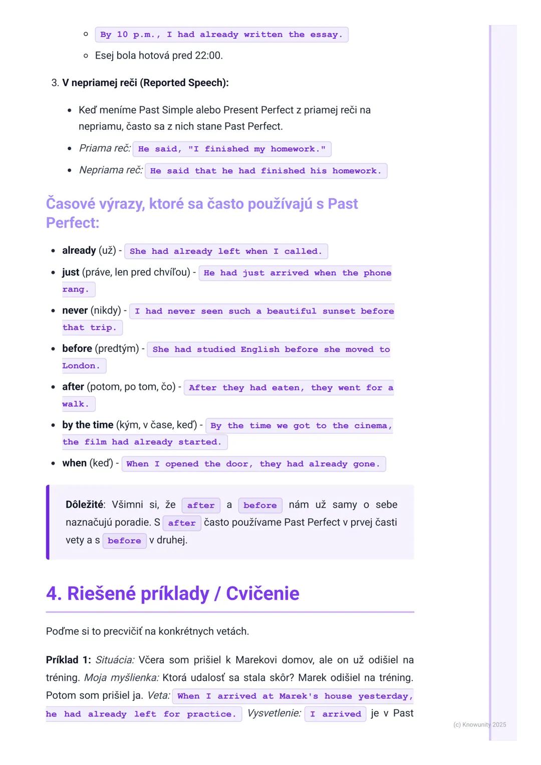 # Predminulý čas (Past Perfect
Simple)

1. Prehľad / Úvod

Predminulý čas (Past Perfect Simple) je super dôležitý, keď chceme v angličtine
p