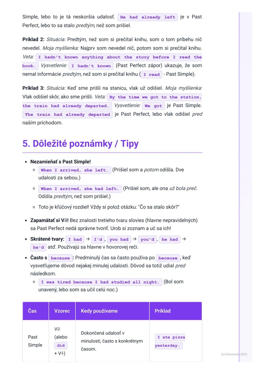 # Predminulý čas (Past Perfect
Simple)

1. Prehľad / Úvod

Predminulý čas (Past Perfect Simple) je super dôležitý, keď chceme v angličtine
p