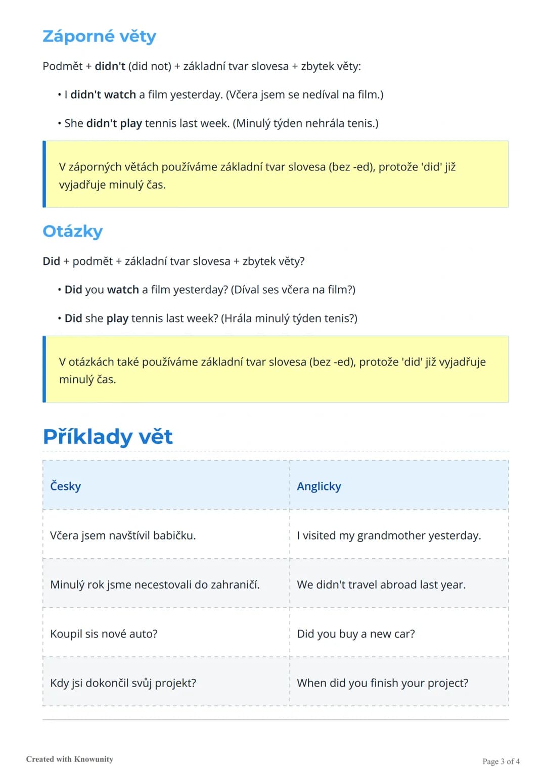 # Angličtina - minulý čas prostý
(simple past)

Přehled minulého času prostého v angličtině, jeho použití a tvoření.

# Minulý čas prostý (s