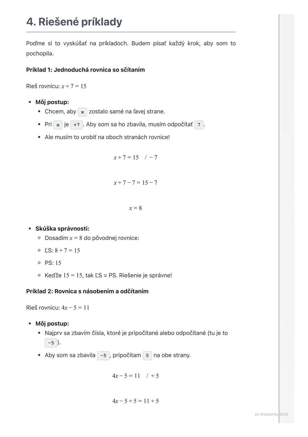 # Rovnice

1. Úvod do rovníc

Rovnice sú v matematike ako hádanky, kde hľadáme nejaké tajné číslo.
Predstav si ich ako váhy, ktoré musia byť