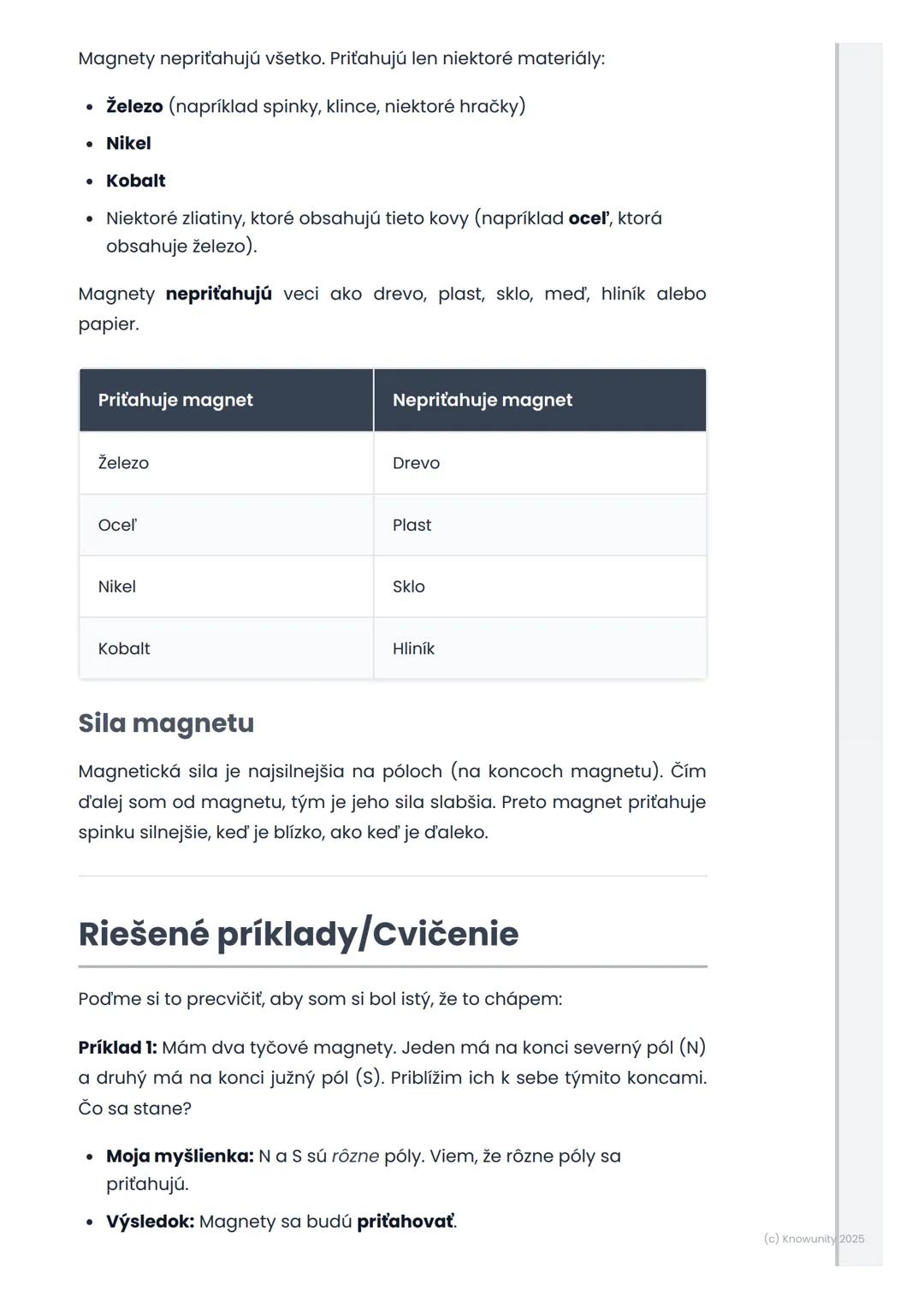 # Magnety

## Prehl'ad magnetov

Magnety sú super zaujímavé veci! Sú to predmety, ktoré dokážu
priťahovať iné veci, hlavne tie, ktoré sú zo 