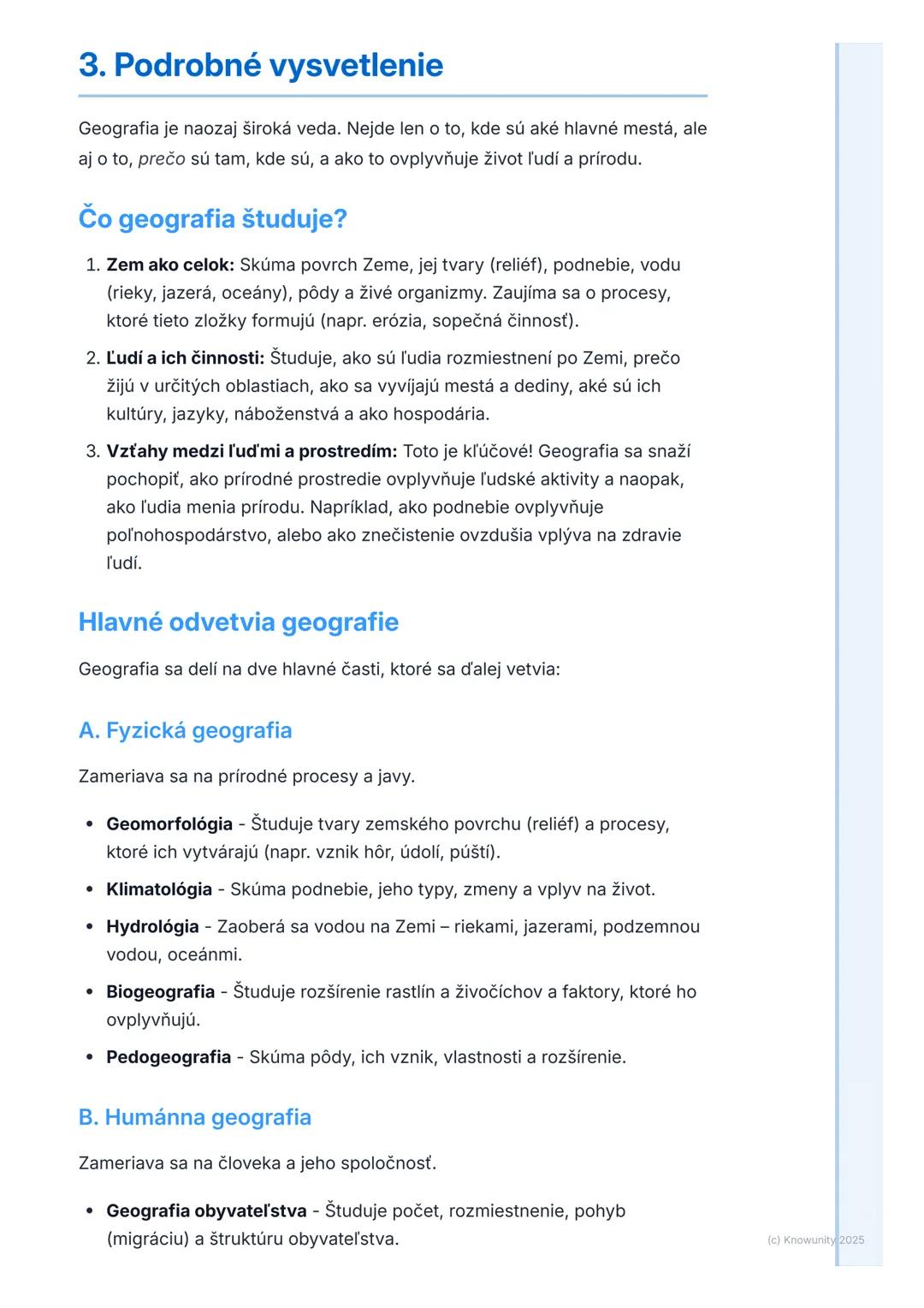 # Predmet geografie a jej
význam

1. Prehľad a úvod

Geografia je pre mňa fascinujúci predmet, lebo nám pomáha pochopiť svet
okolo nás od ob