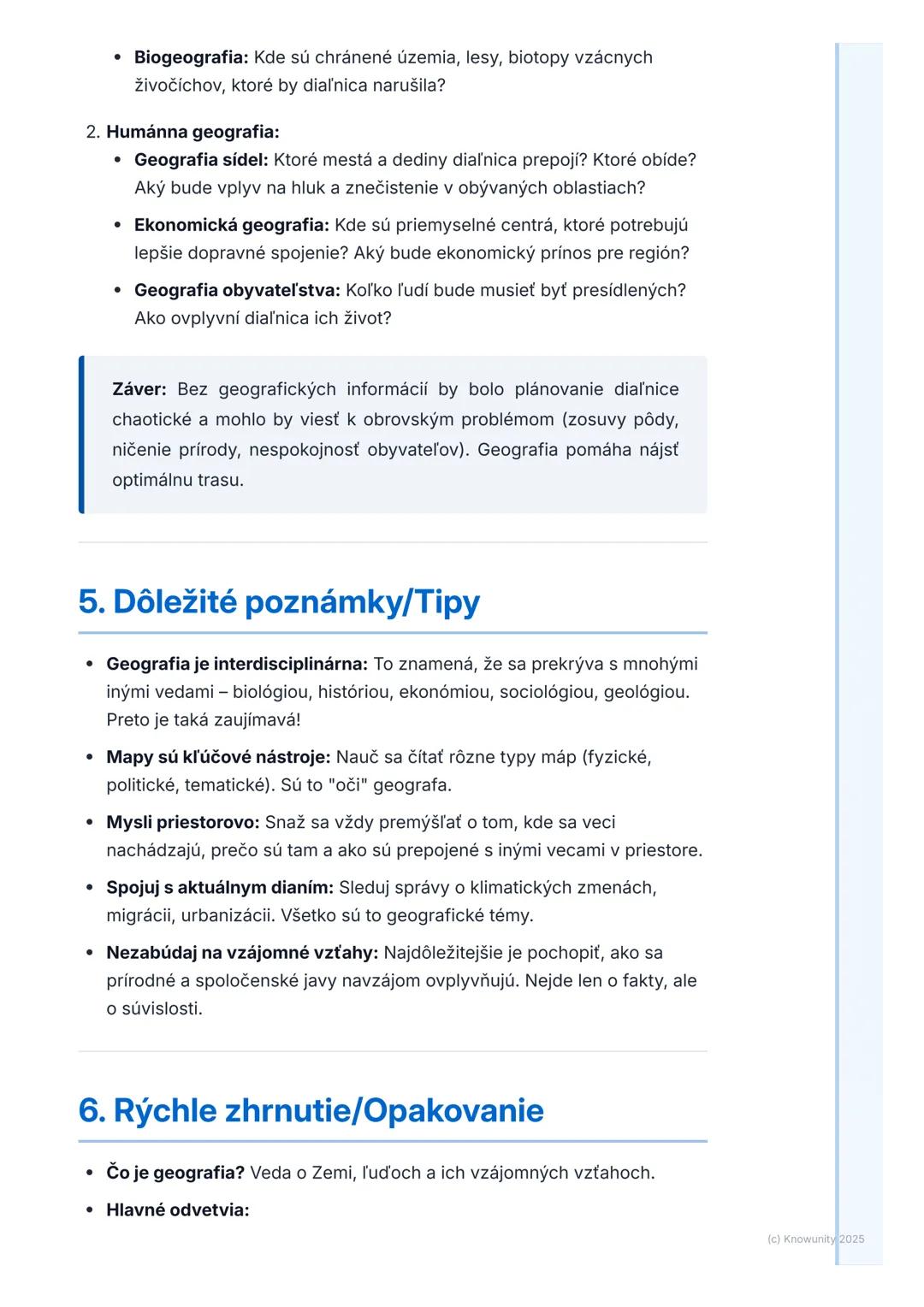 # Predmet geografie a jej
význam

1. Prehľad a úvod

Geografia je pre mňa fascinujúci predmet, lebo nám pomáha pochopiť svet
okolo nás od ob