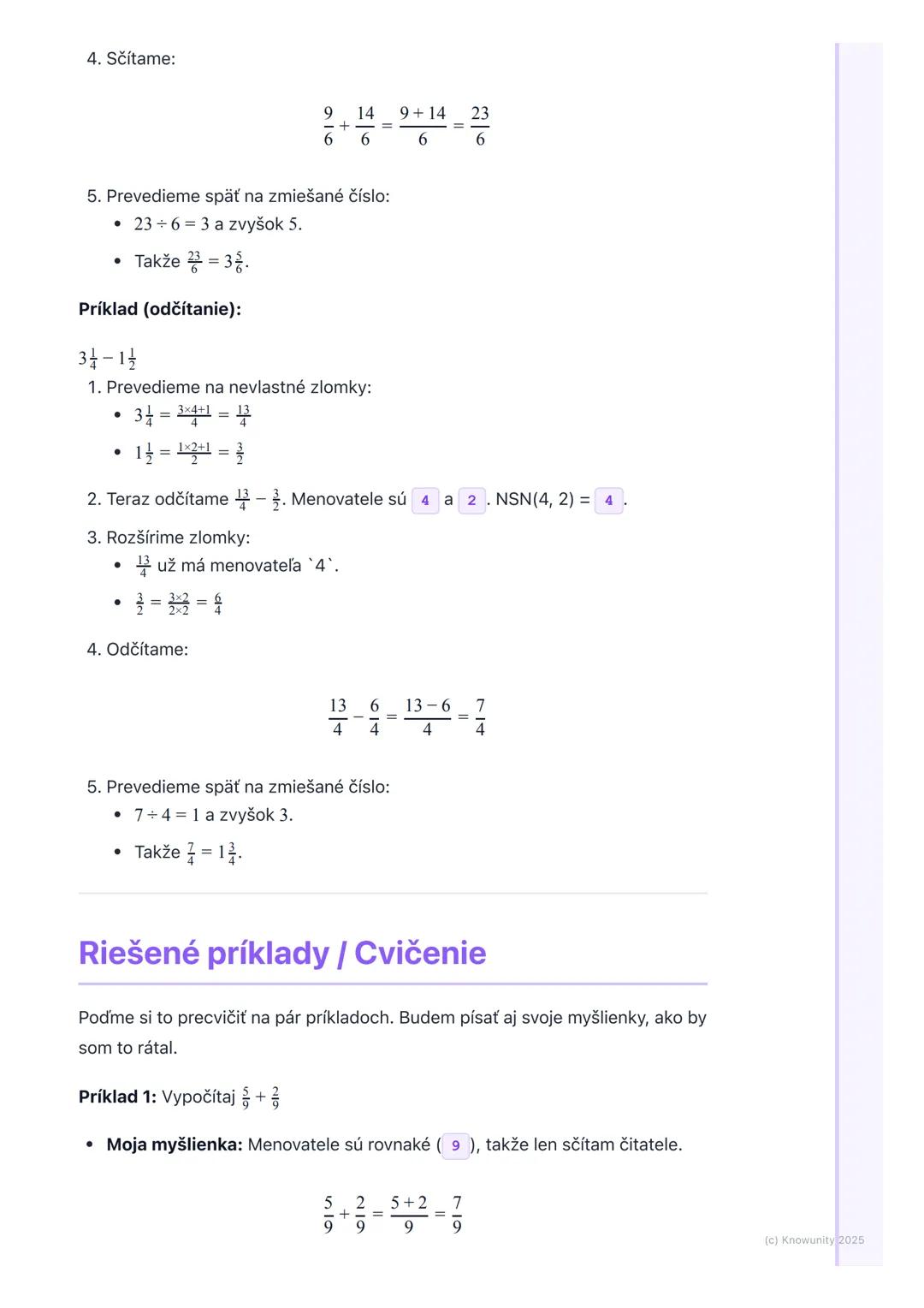 # Sčítanie a odčítanie zlomkov

Prehľad

Ahojte! Dnes si zopakujeme, ako sčítame a odčítame zlomky. Je to dôležité,
lebo zlomky sú všade oko