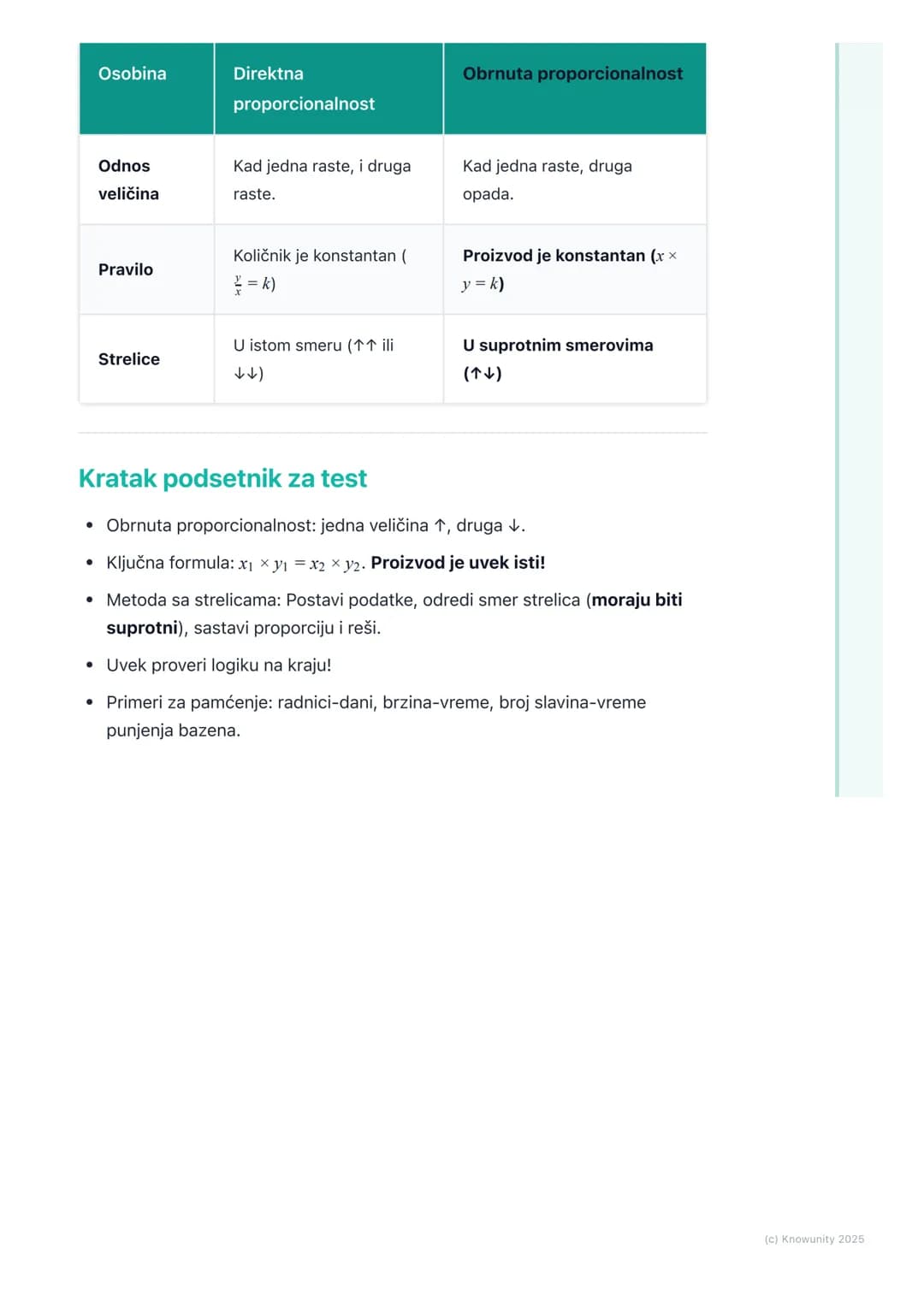 # Obrnuta proporcionalnost

Šta je obrnuta proporcionalnost?

Obrnuto proporcionalne veličine su dve veličine koje su zavisne jedna od
druge
