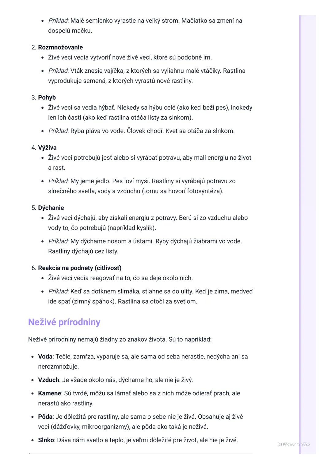 # Živé a neživé prírodniny

1. Prehľad

V prírode okolo nás je strašne veľa vecí. Všetko, čo nájdeme v prírode, voláme
prírodniny. Aby sme l