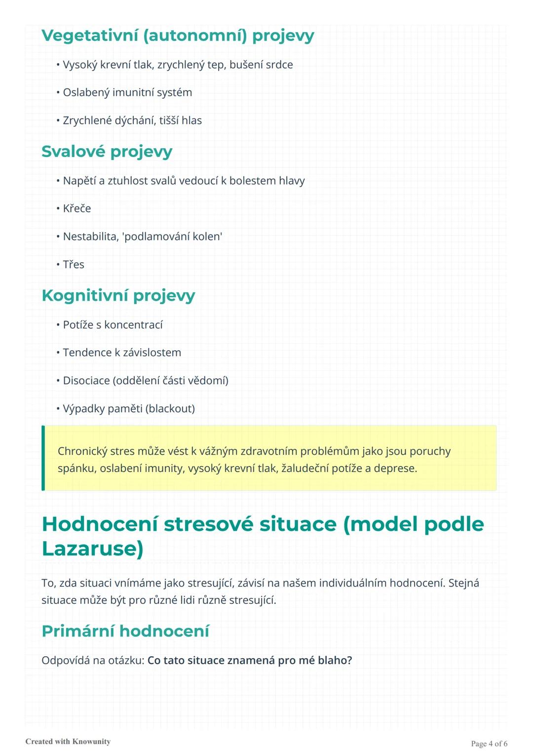 Stres
Komplexní přehled stresu, jeho typů, fyziologických mechanismů a strategií pro jeho
zvládání.
Co je stres?
Stres je fyzická a psychick