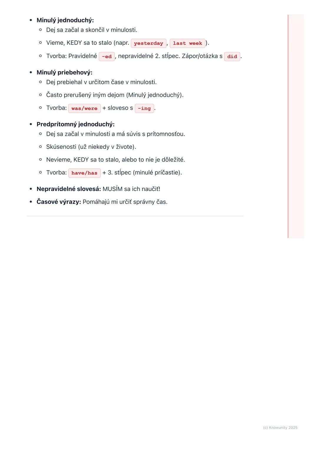# Časy: Minulý jednoduchý a
priebehový, Predprítomný
jednoduchý

1. Prehľad časov v angličtine

Ahojte! Dnes si zopakujeme a hlavne prehĺbim